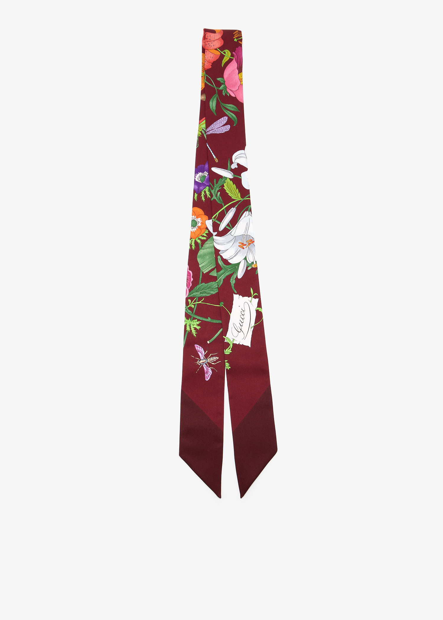 

Printed silk twill neck bow