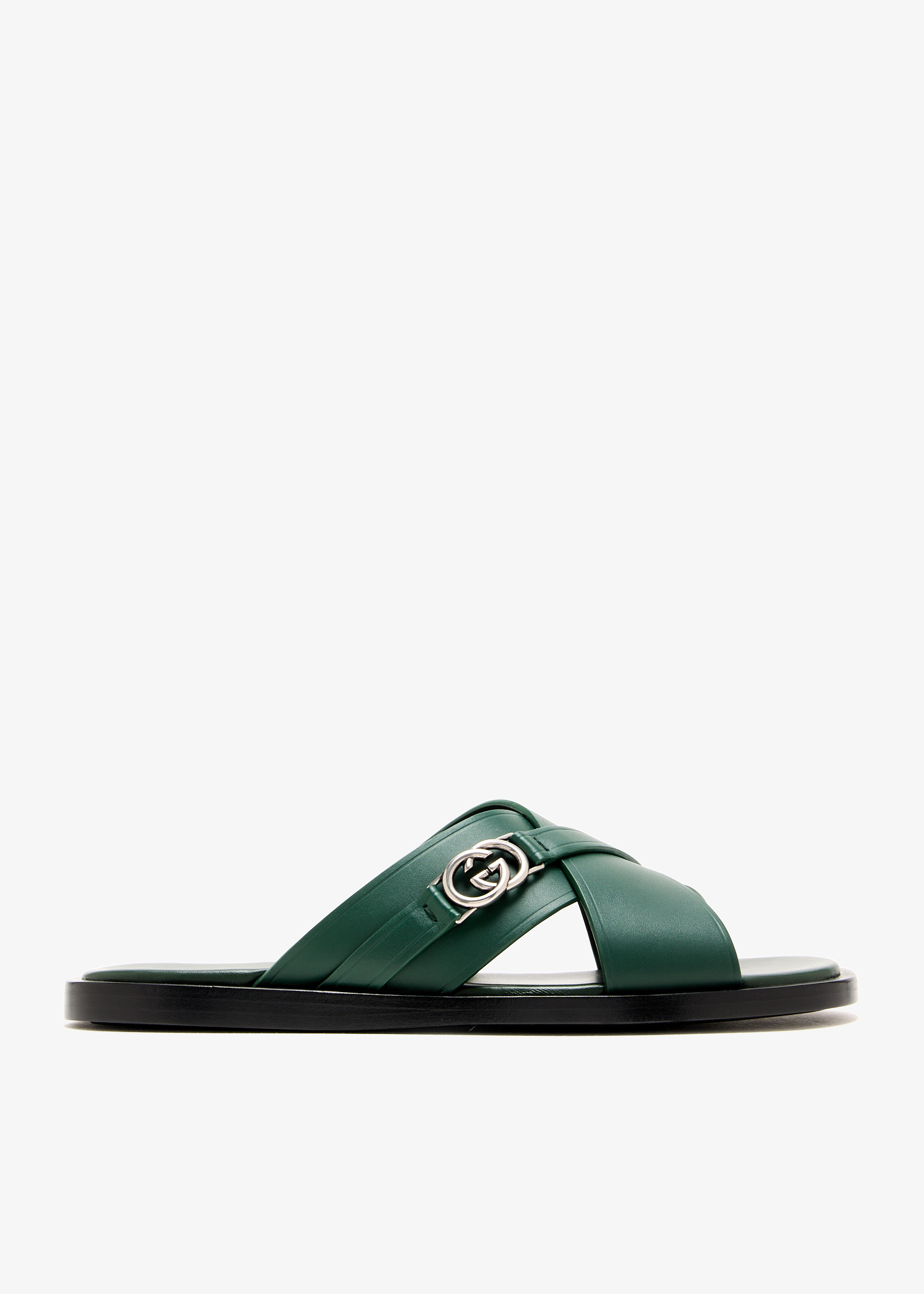 

Interlocking G slide sandals, Green