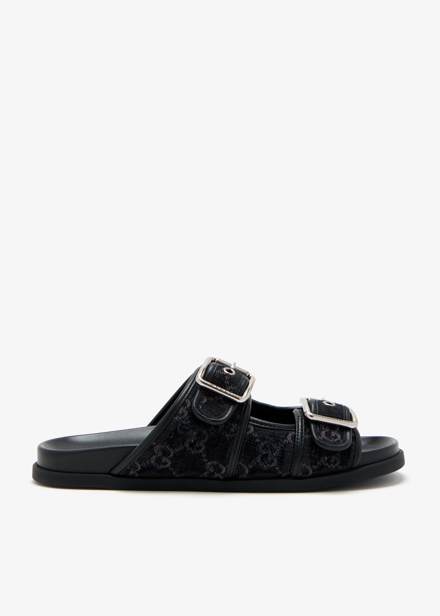 

GG Buckle sandals, Black