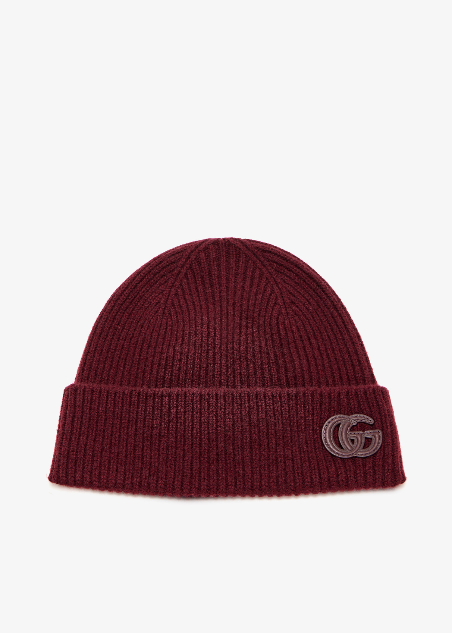 

Double G cashmere hat, Burgundy