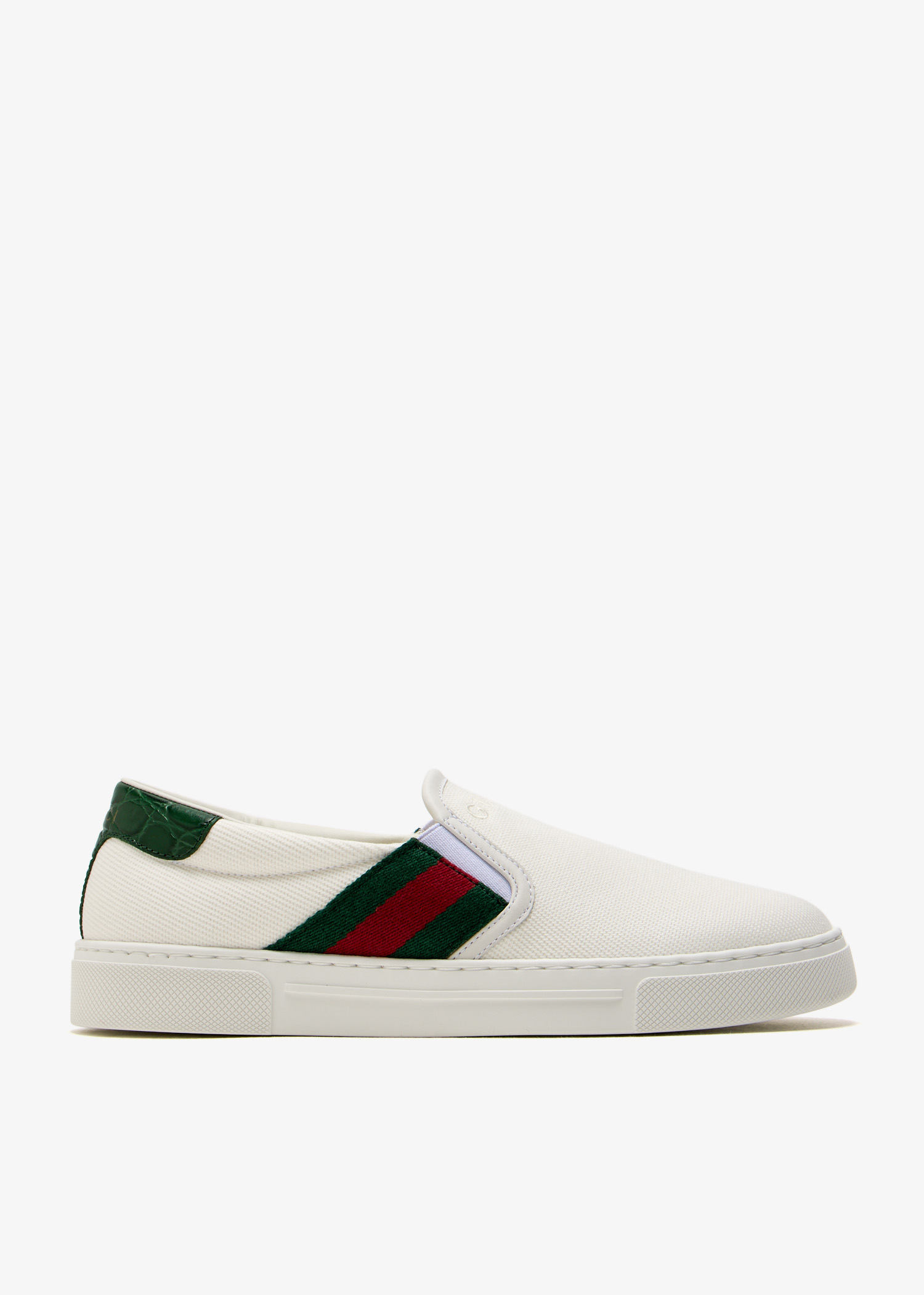

Web slip-on sneakers, White