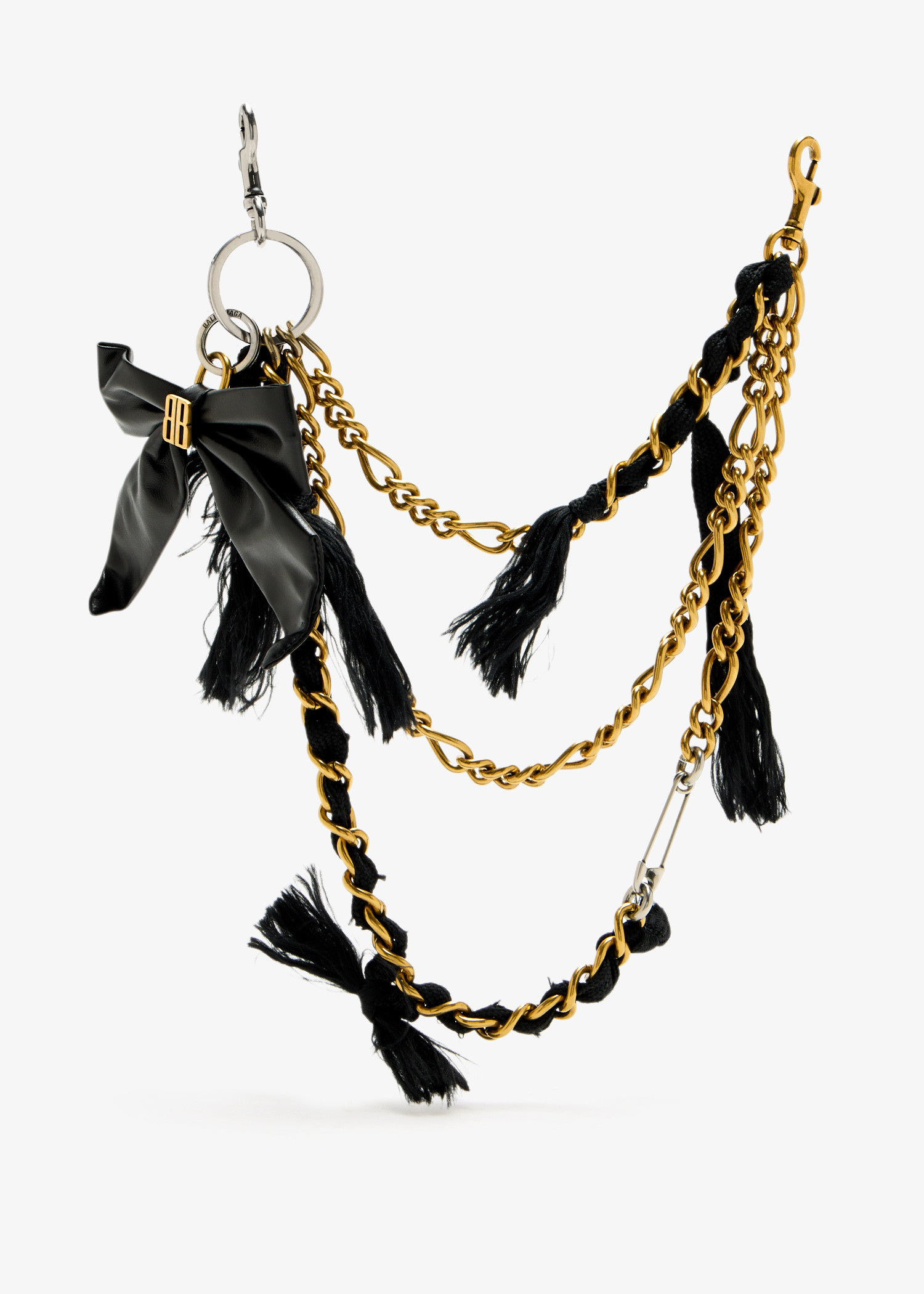 

Bow chain charm, Black