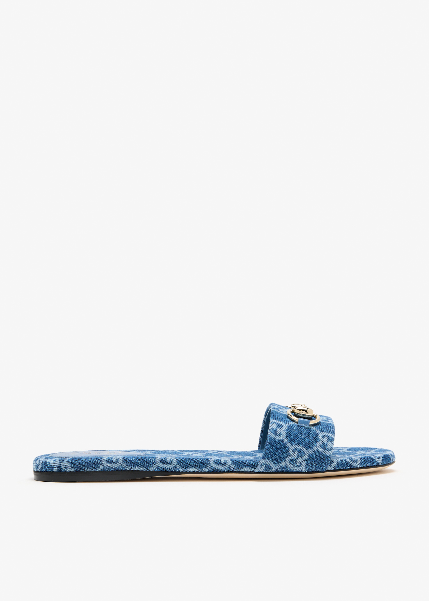 

Horsebit slide sandals, Blue