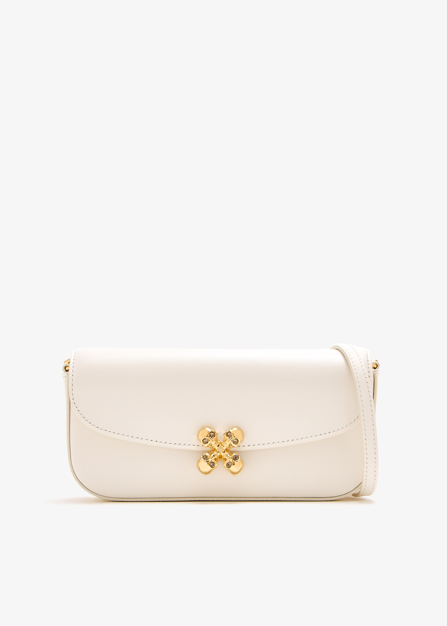 

Small Skull Flower bag, White