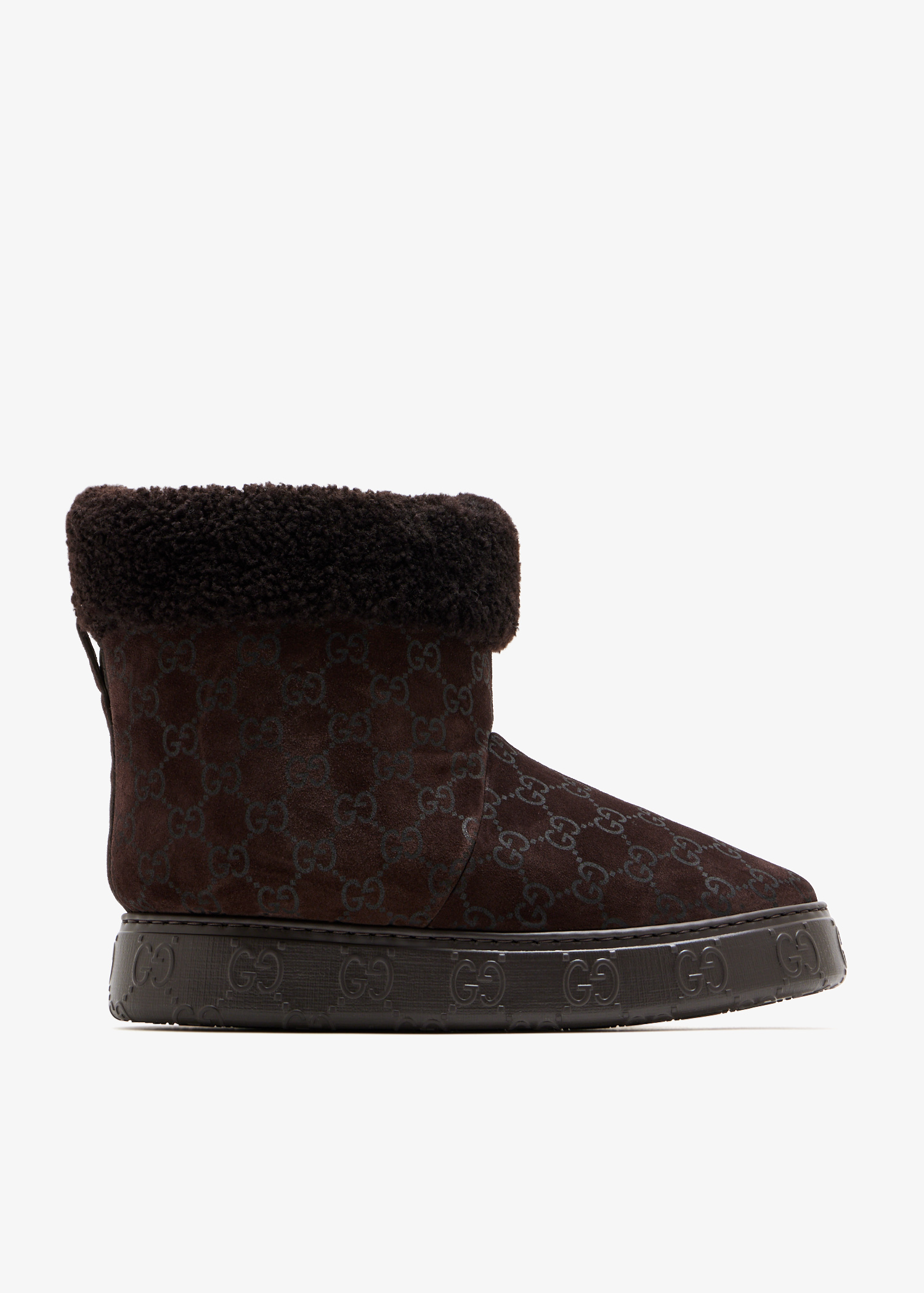 

GG suede booties, Black