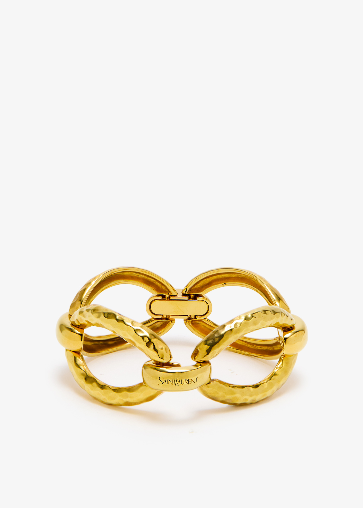 

Oval metal chain bracelet, Gold