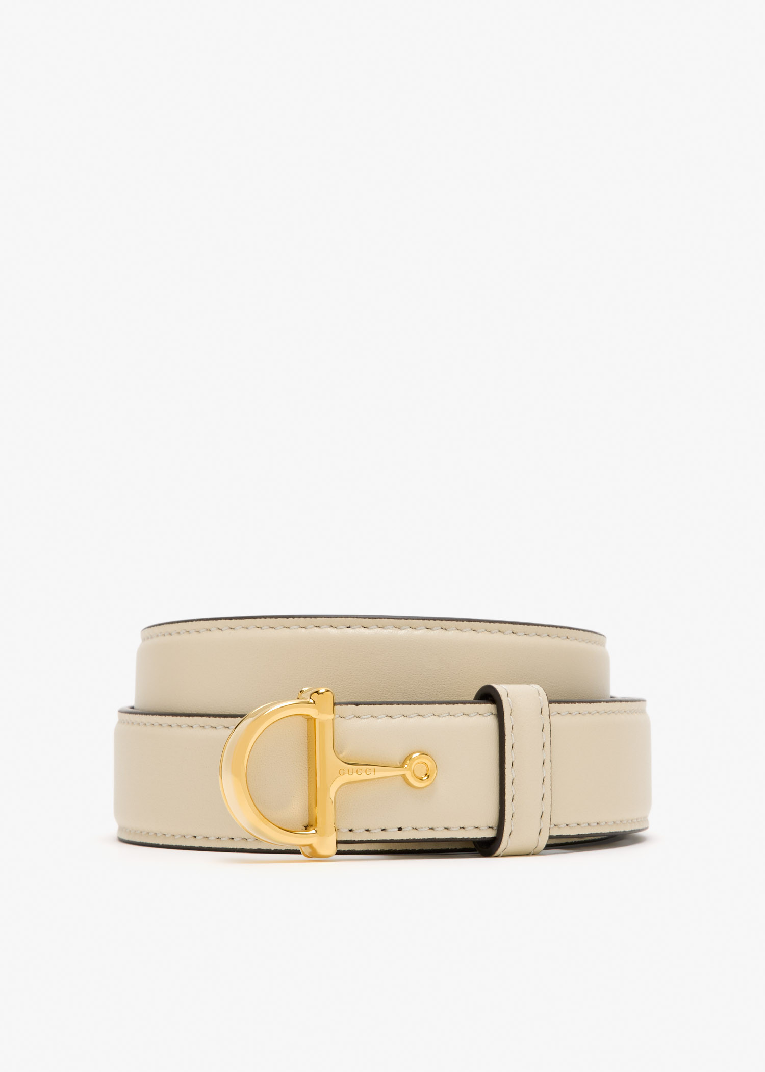 

Half Horsebit belt, Cream