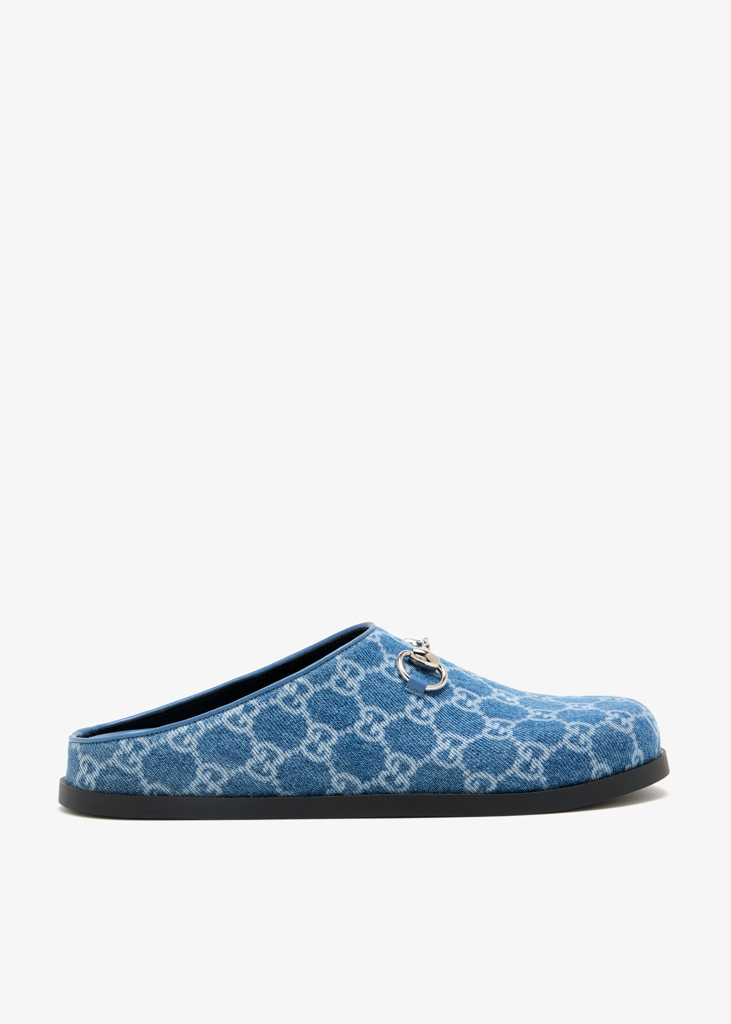 

Horsebit mules, Blue