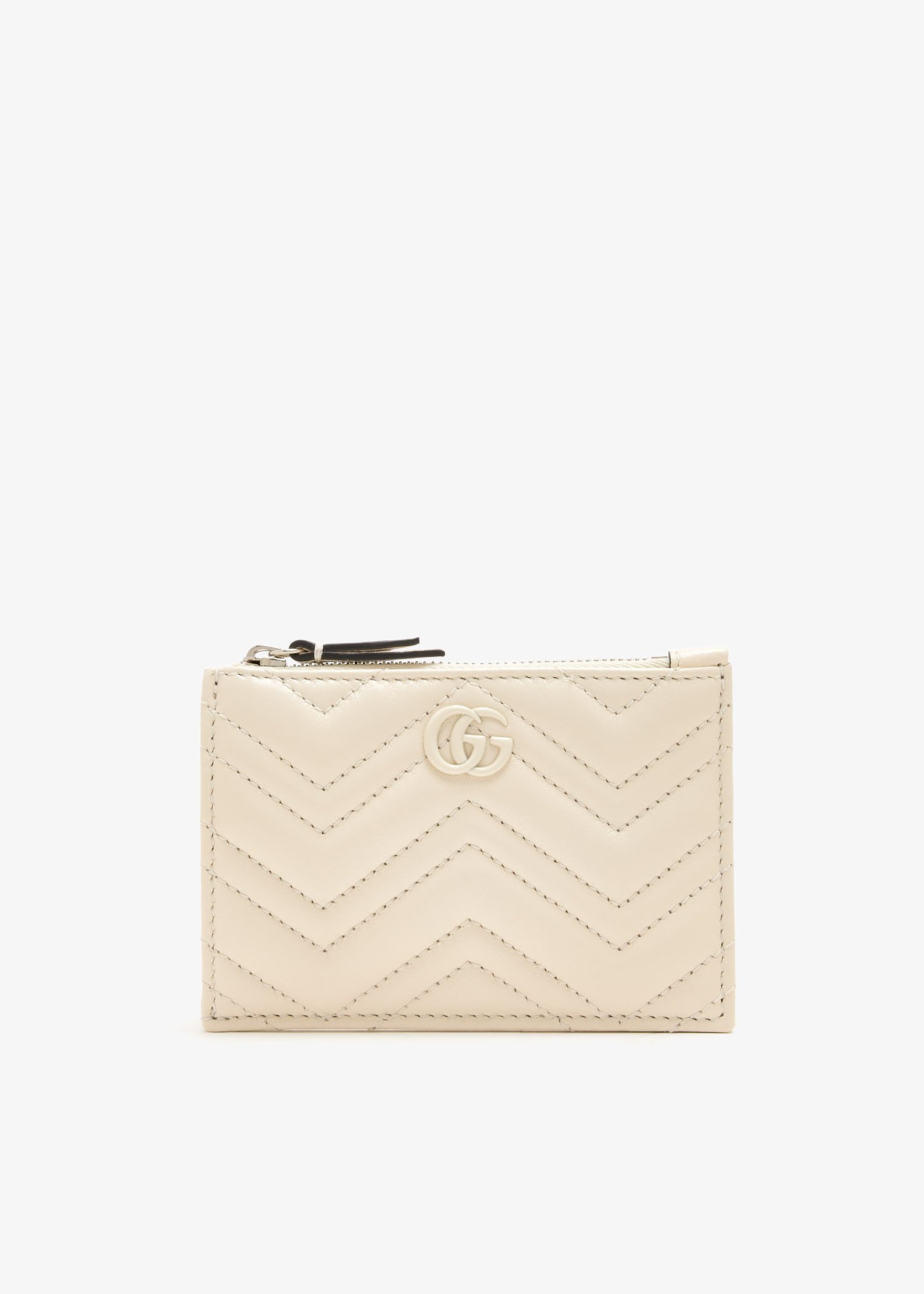 

GG Marmont key case, White