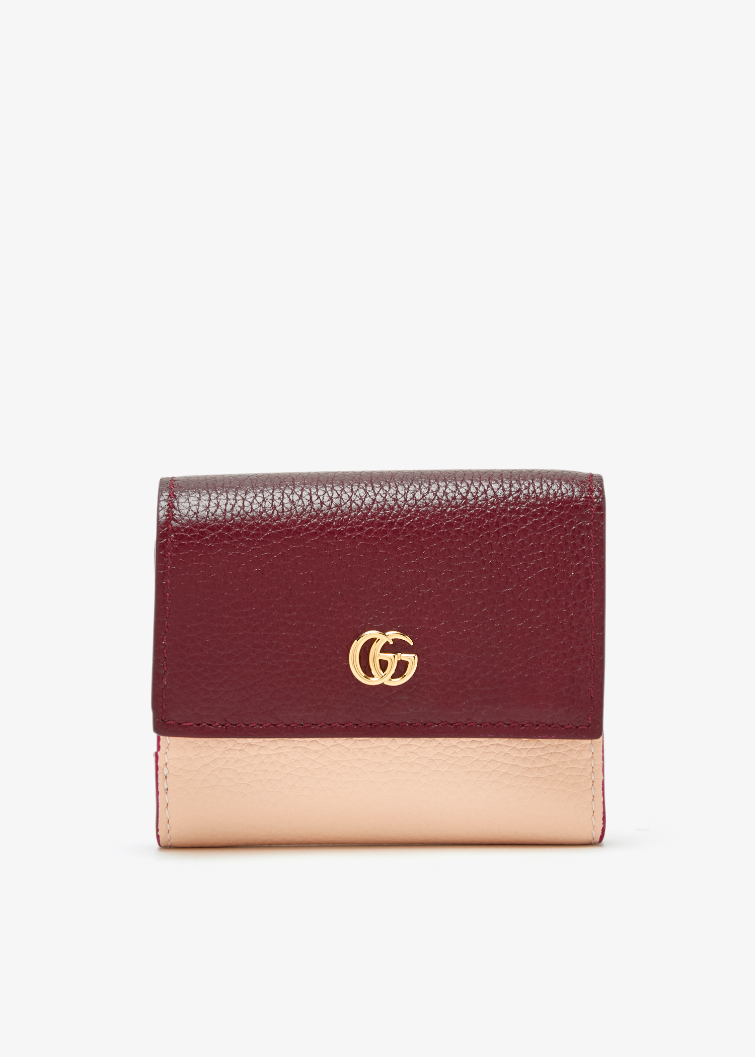 

GG Marmont bi-color mini wallet, Red