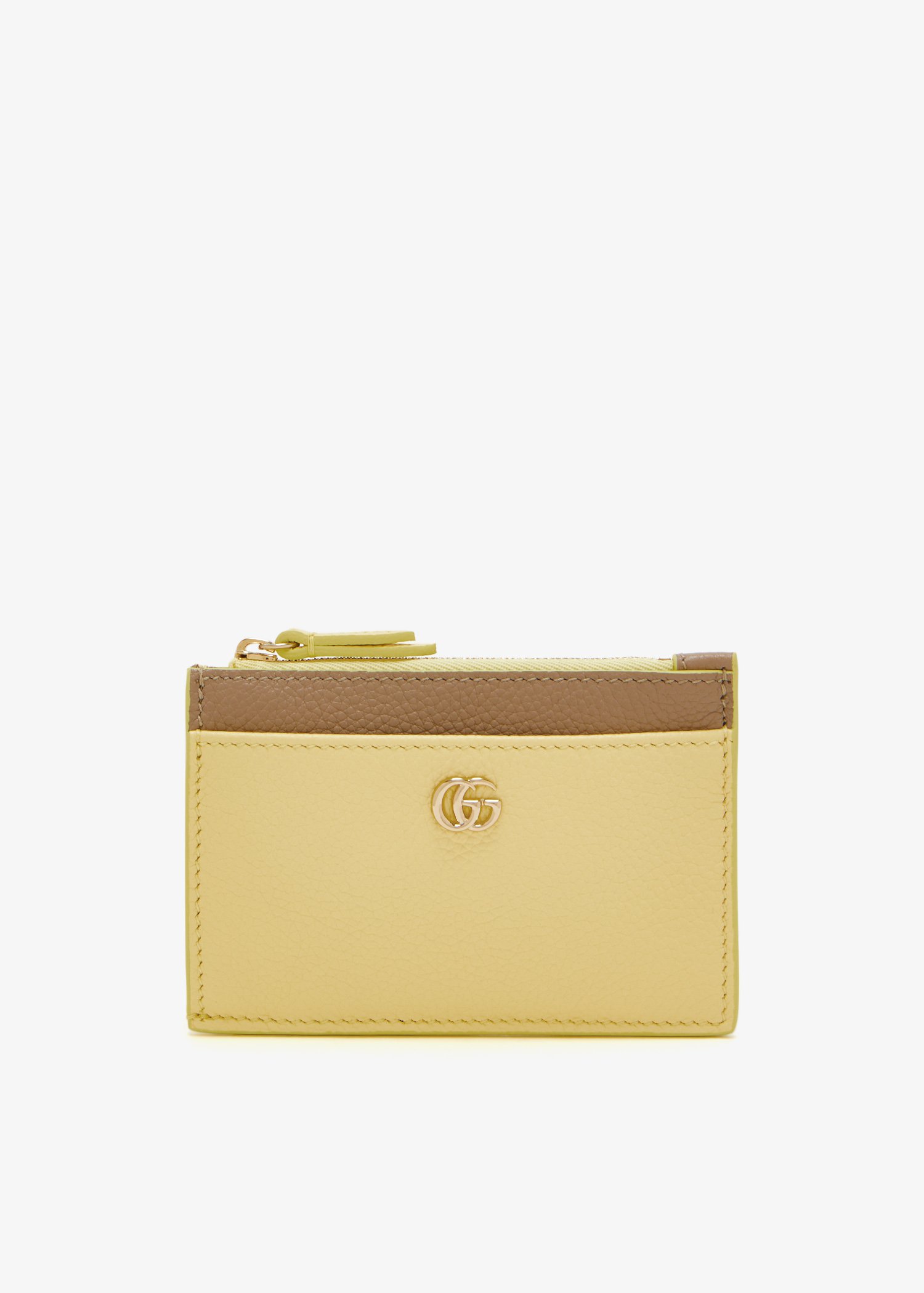 

GG Marmont zip key pouch, Yellow