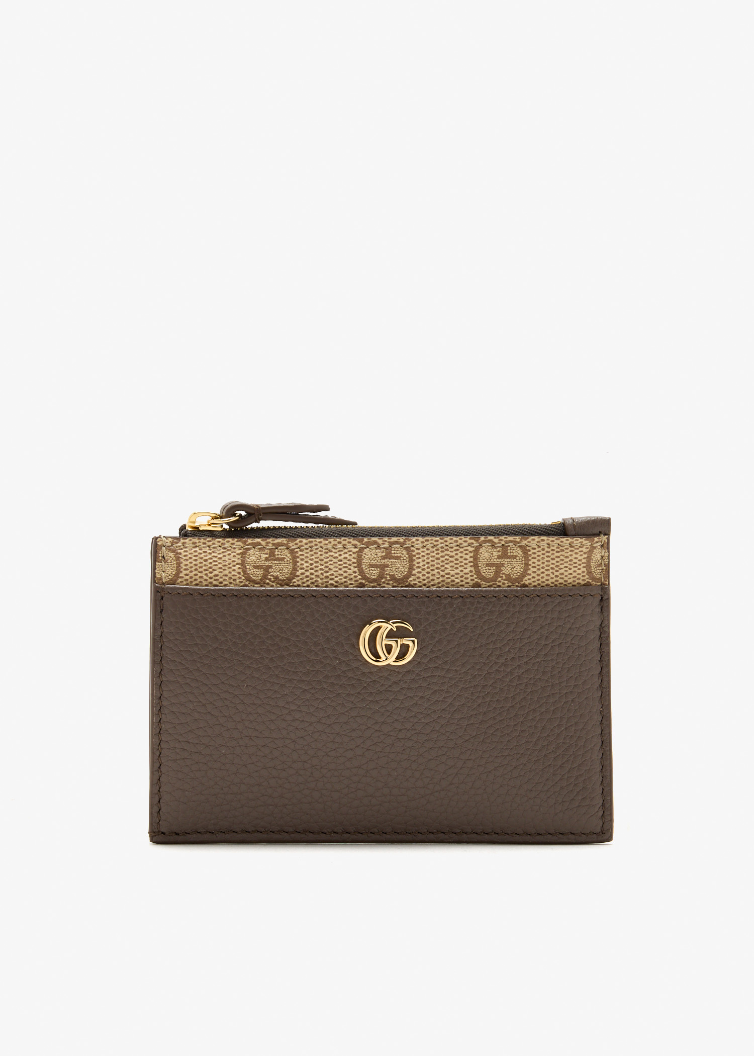 

GG Marmont zip key pouch, Taupe