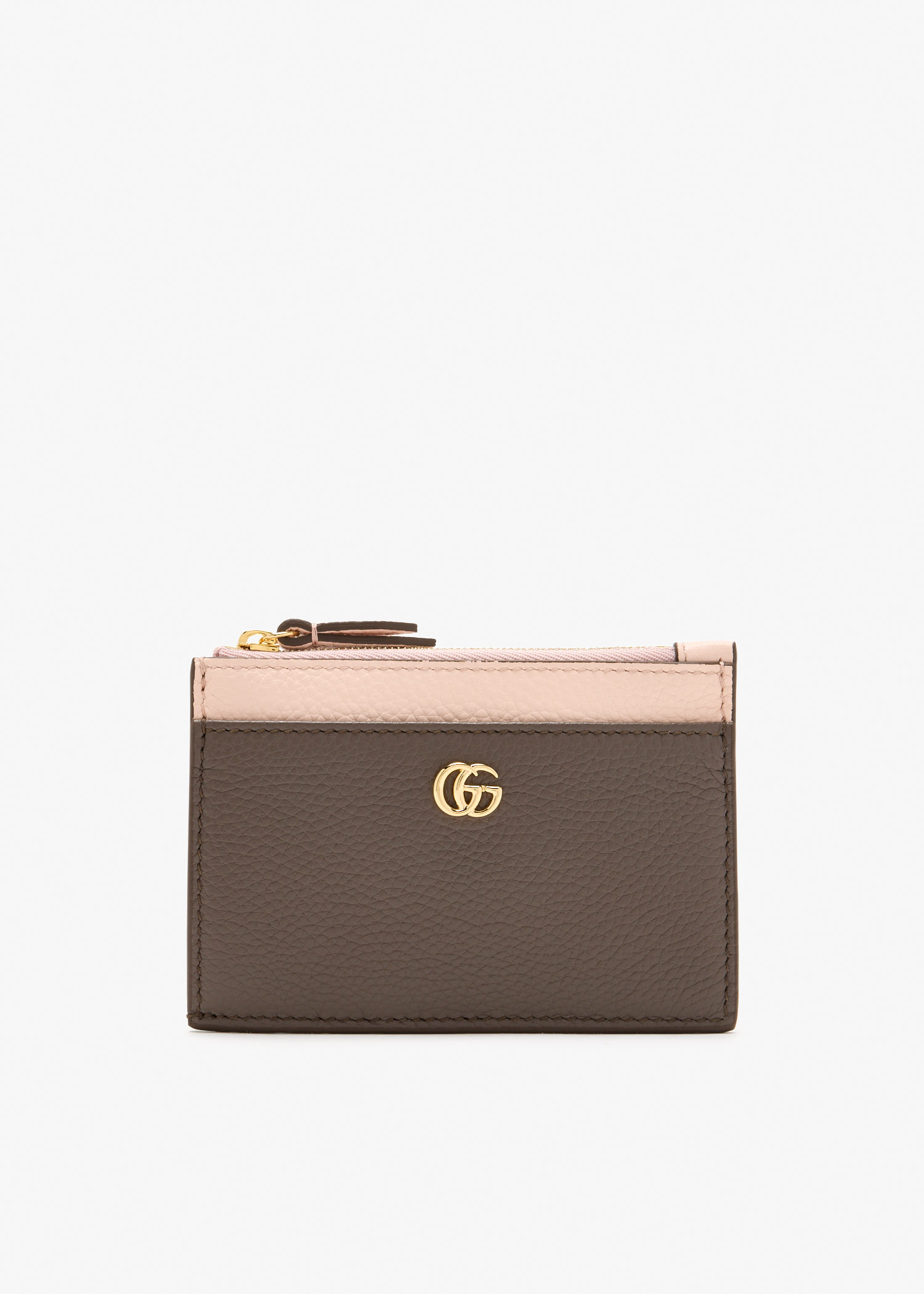 

GG Marmont zip key pouch, Taupe