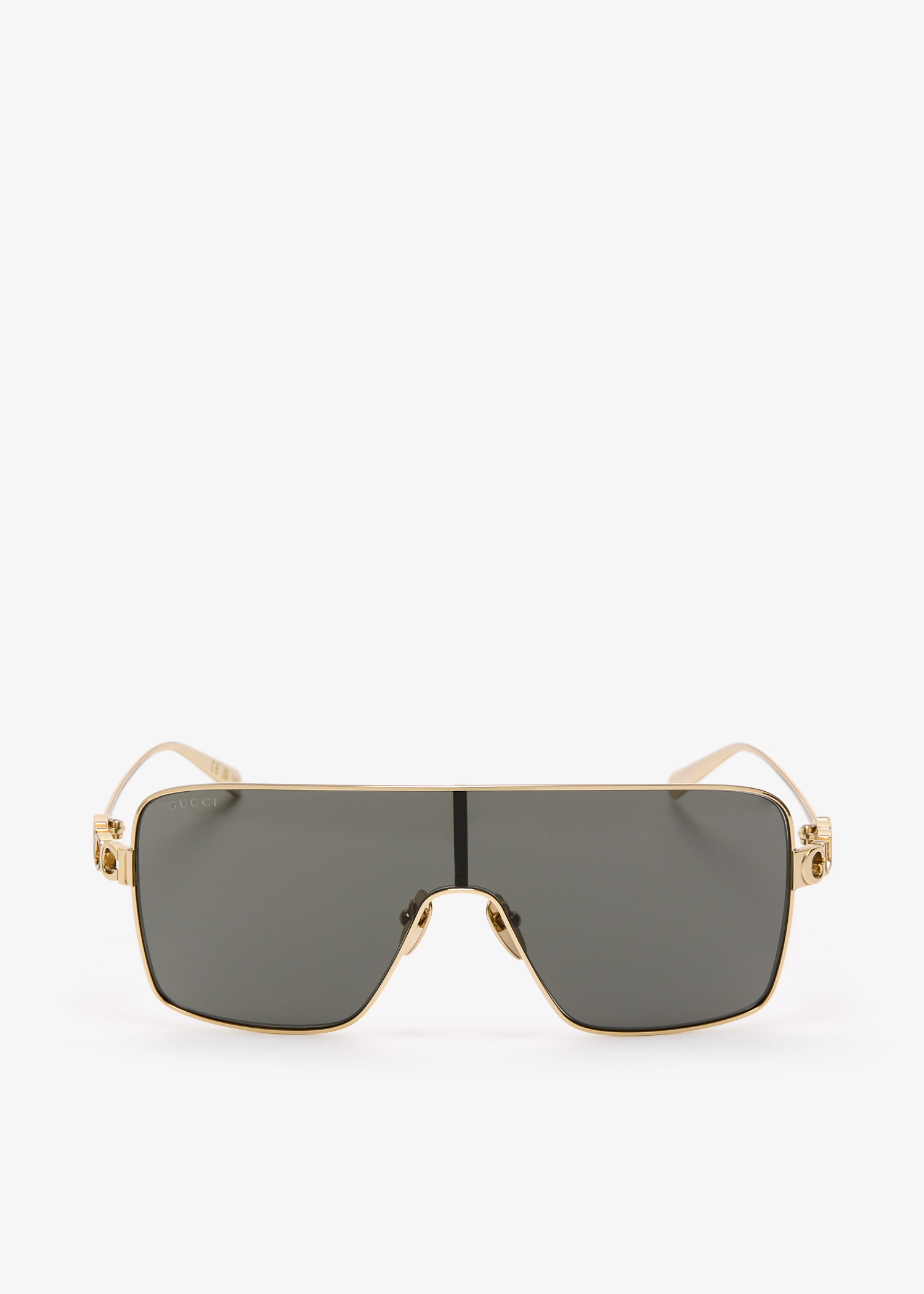 

Rectangular frame sunglasses, Gold