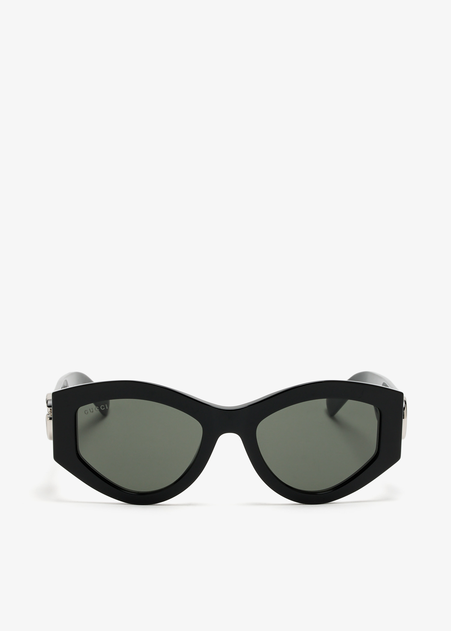 

Oval frame sunglasses, Black