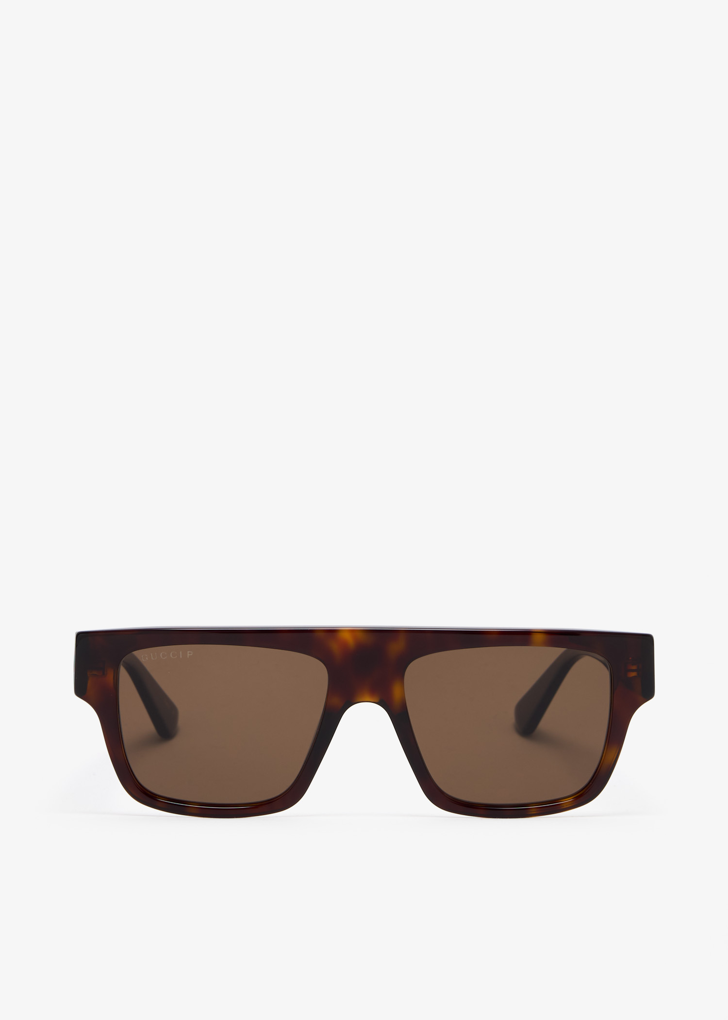 

Rectangular frame sunglasses, Brown