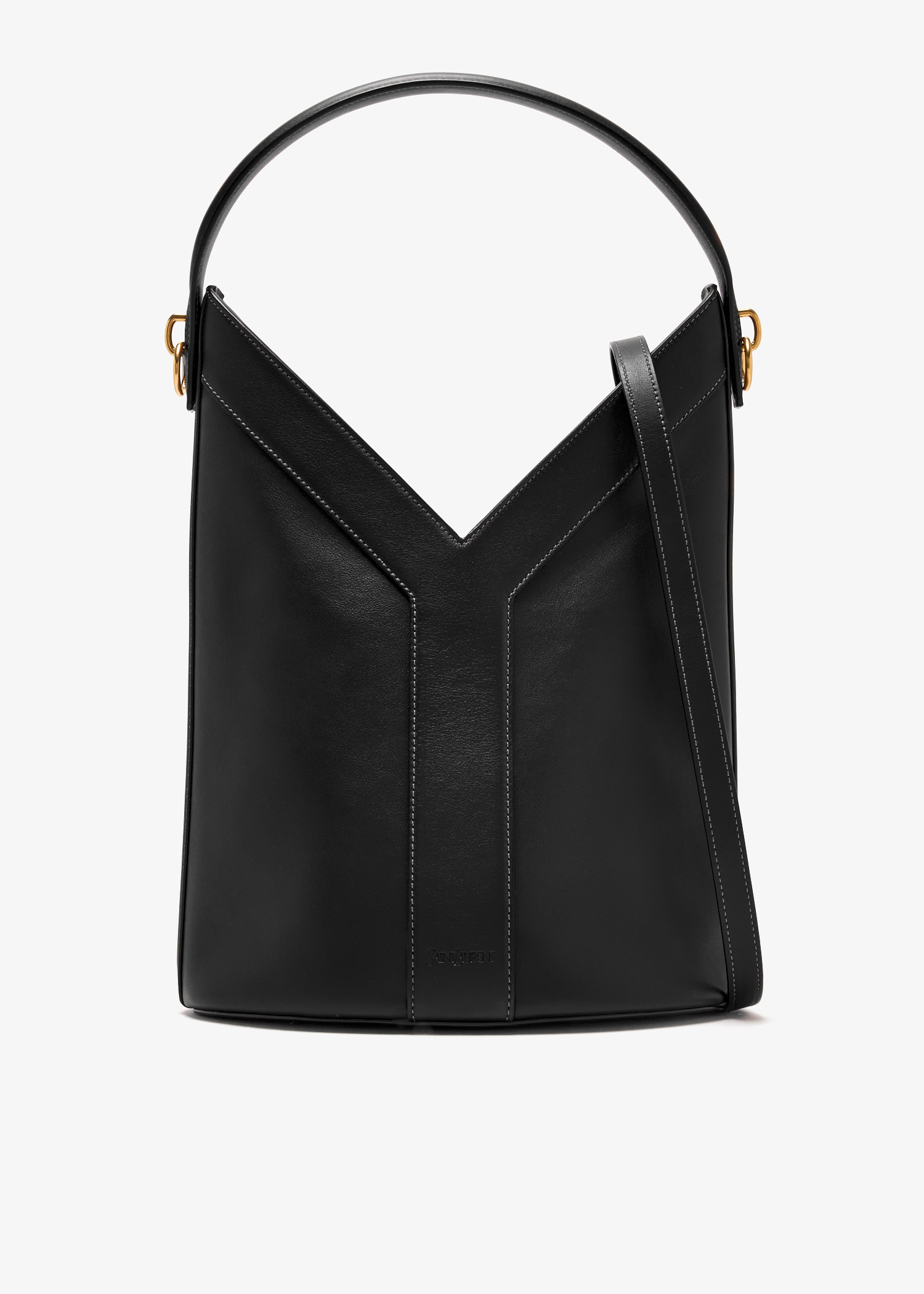 

Y top-handle bucket bag, Black