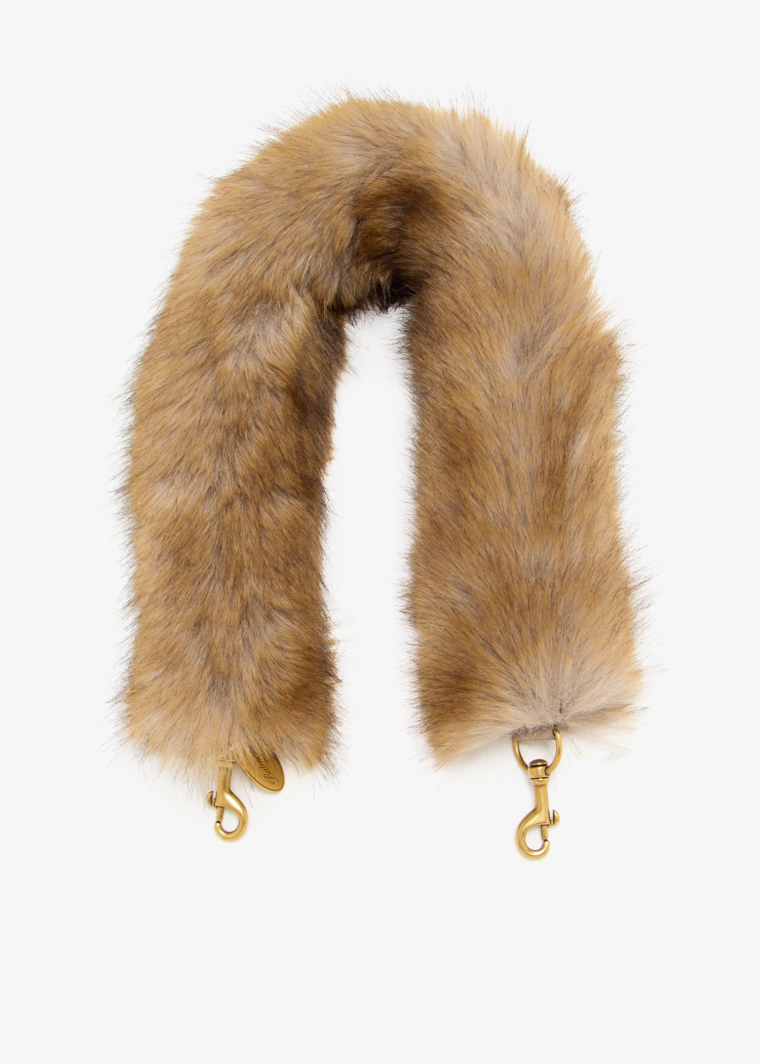 

Animal-free fur strap, Brown