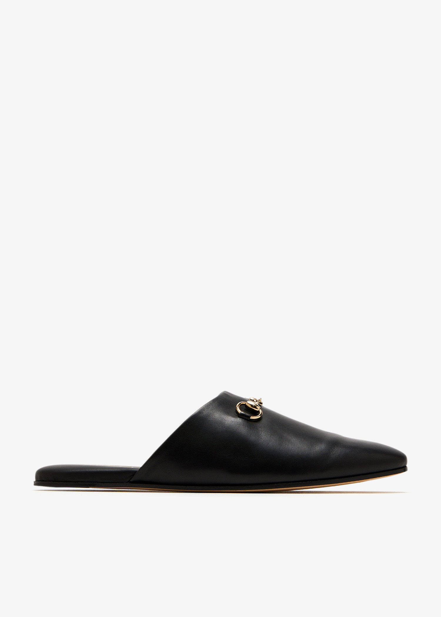 

Horsebit mules, Black