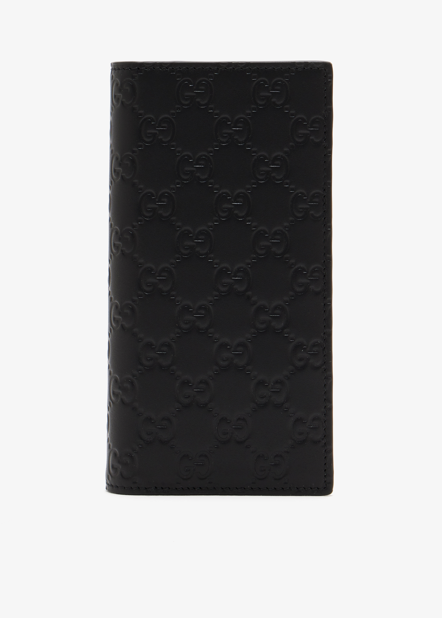

GG Emblem long wallet, Black