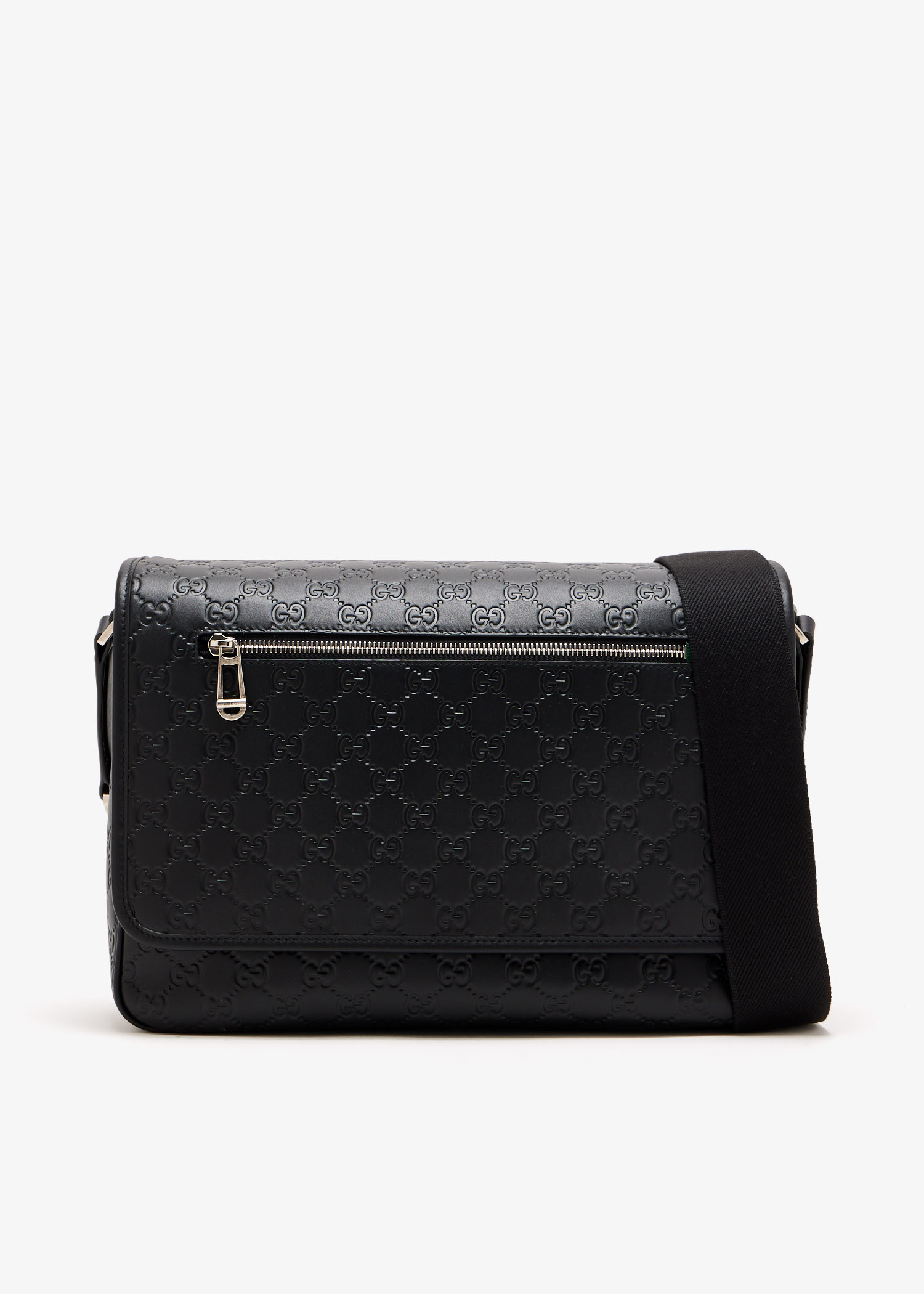 

GG Emblem medium crossbody bag, Black