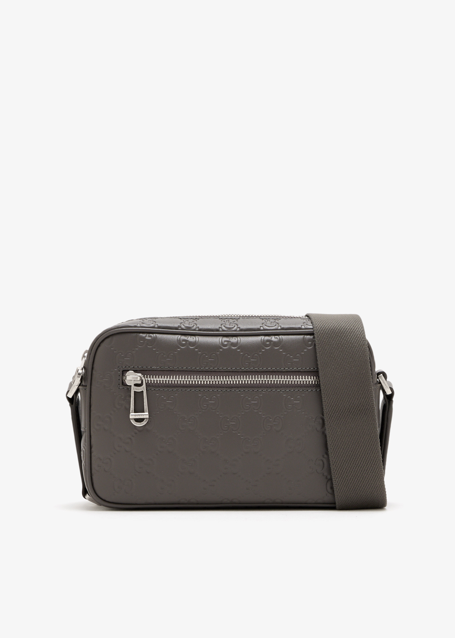 

GG Emblem small crossbody bag, Grey