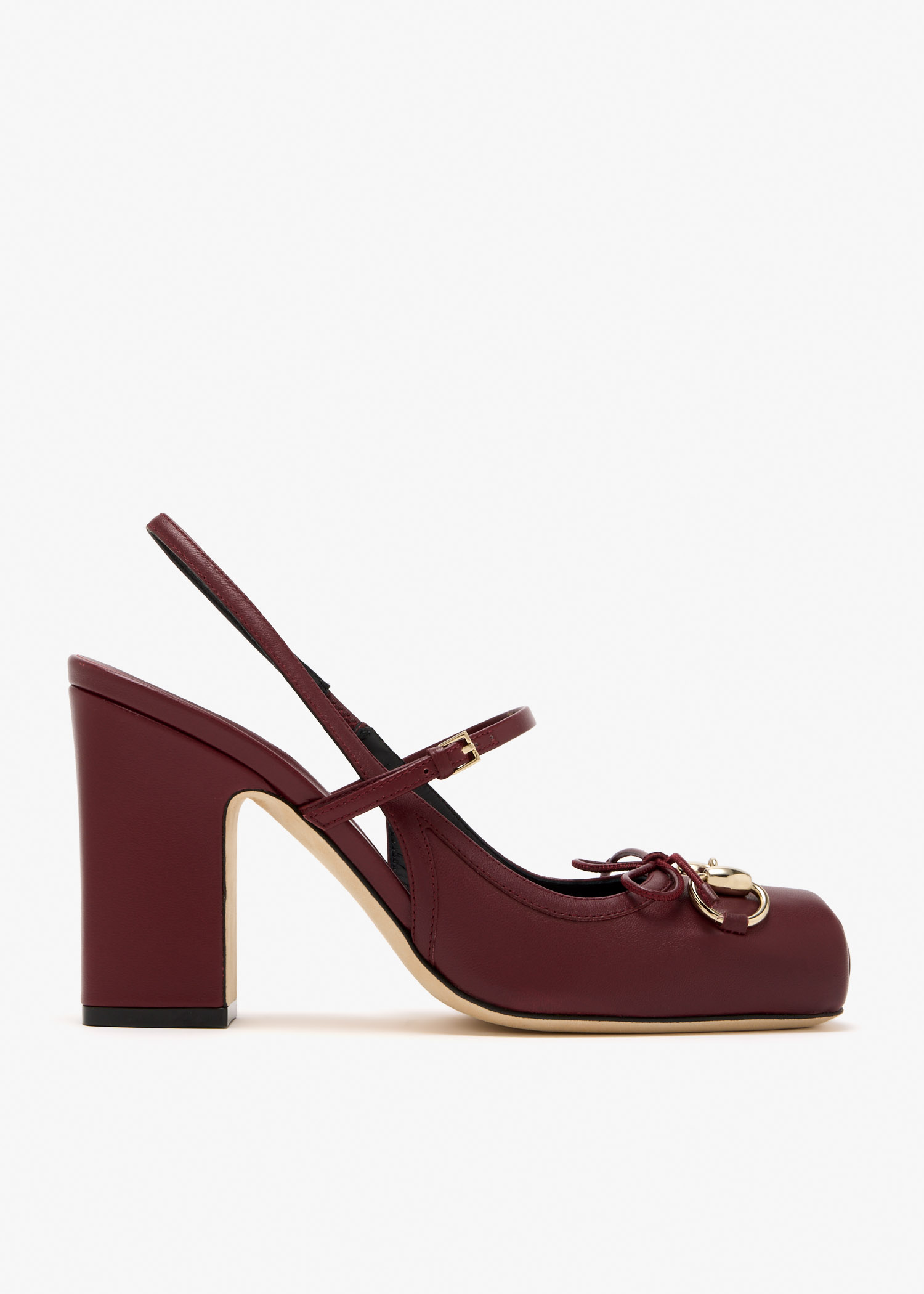 

Horsebit 95 slingback pumps, Burgundy