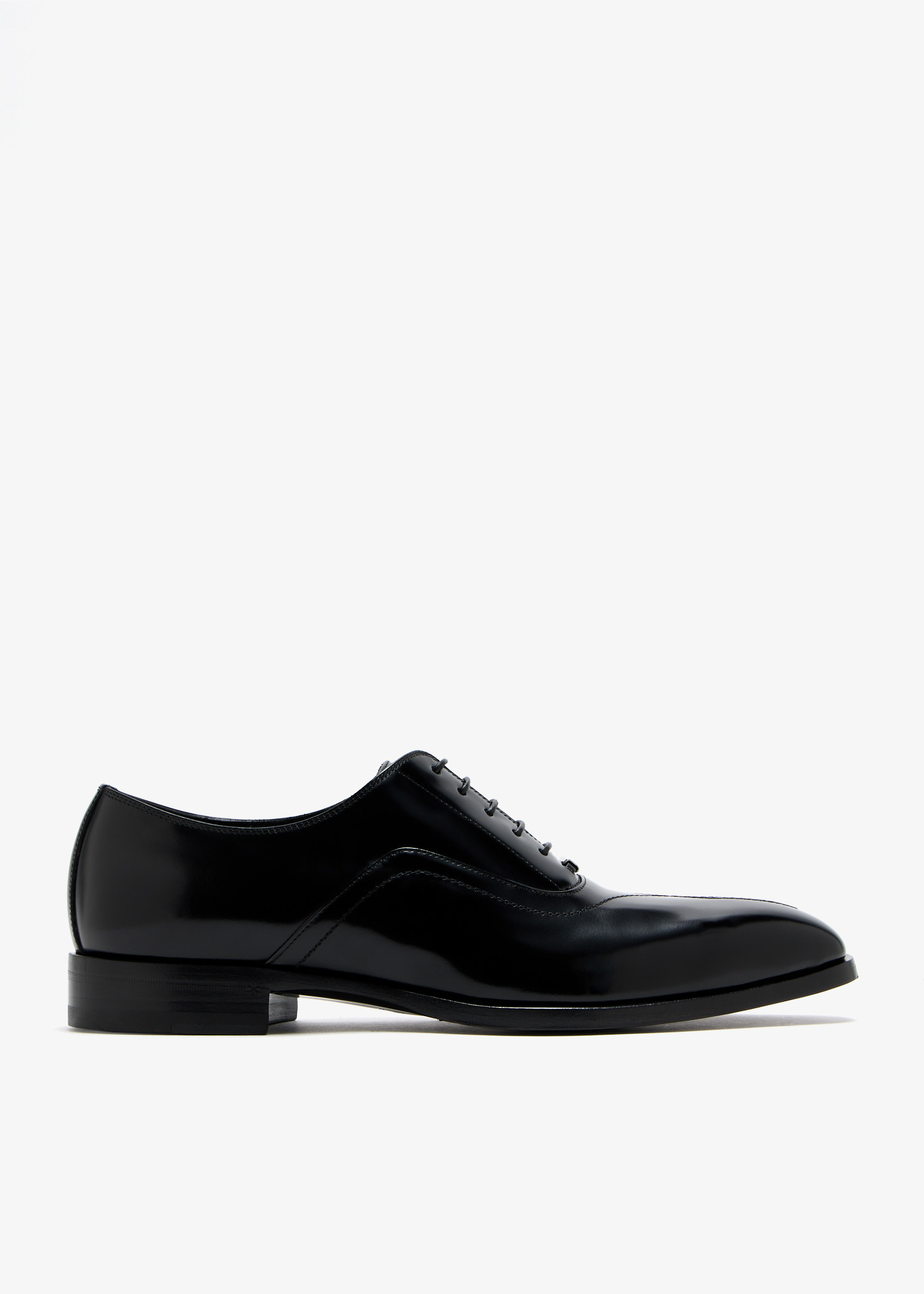 

Topstitch lace-up shoes, Black