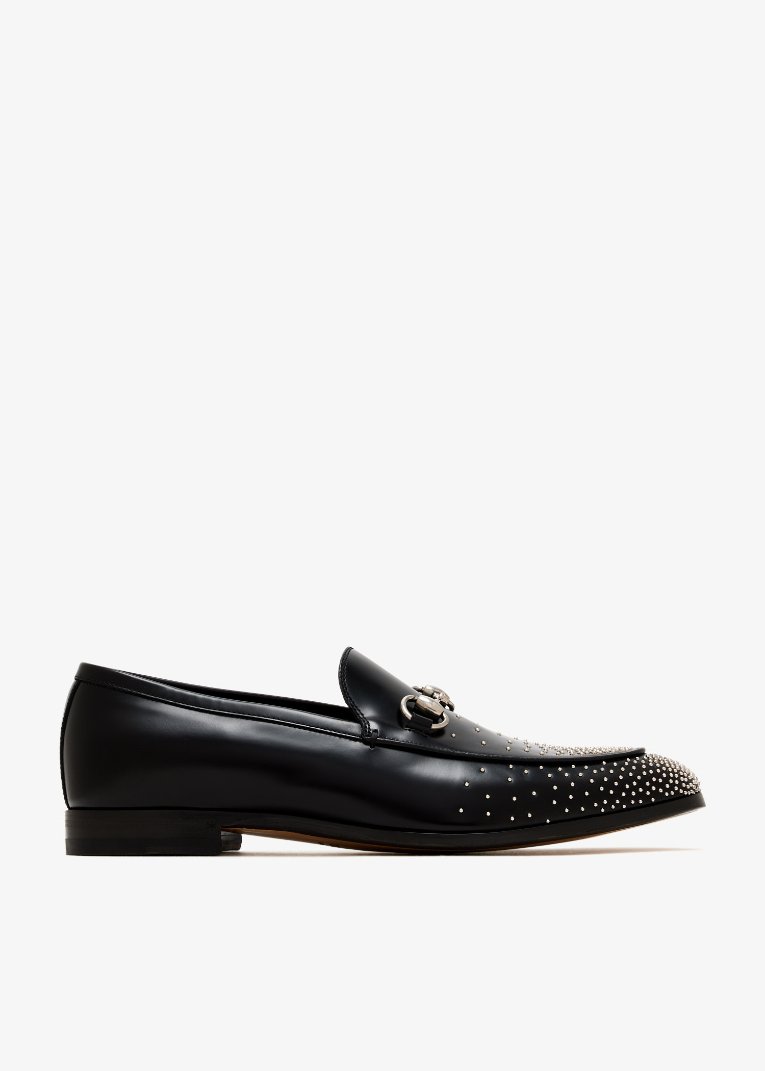 

Horsebit studded loafers, Black