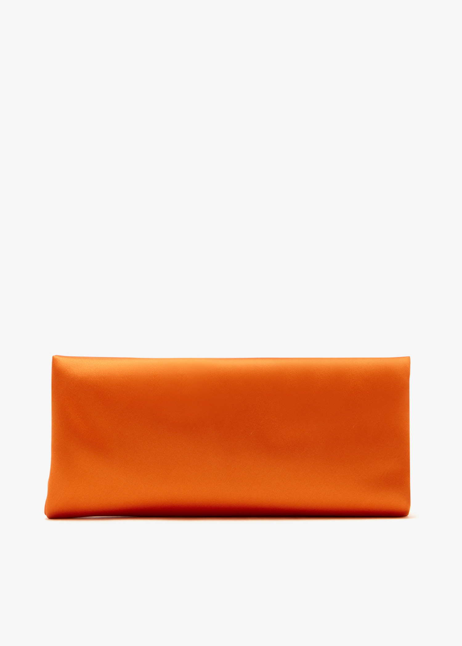 

Satin clutch, Orange