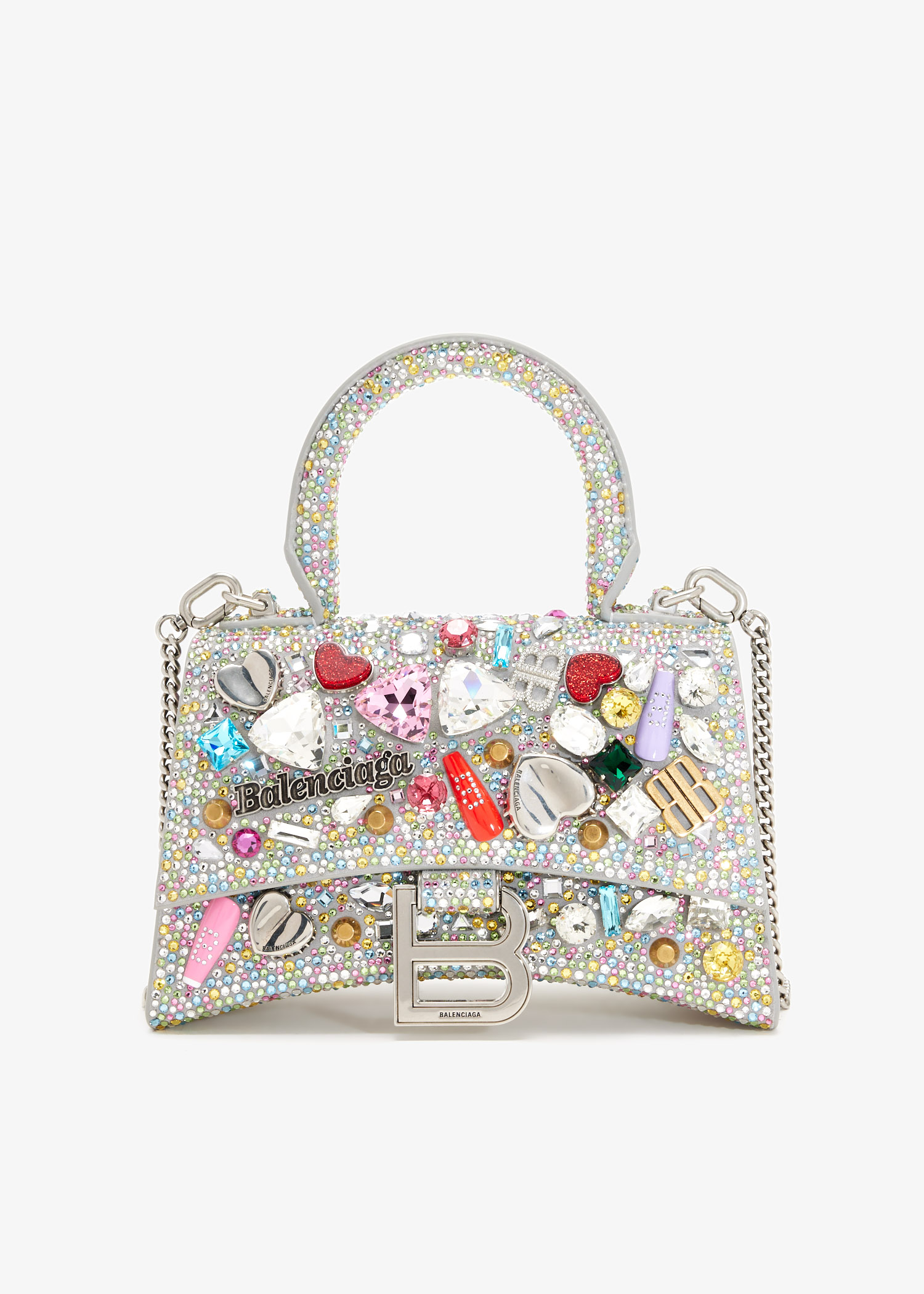 

Hourglass XS top handle bag, Grey