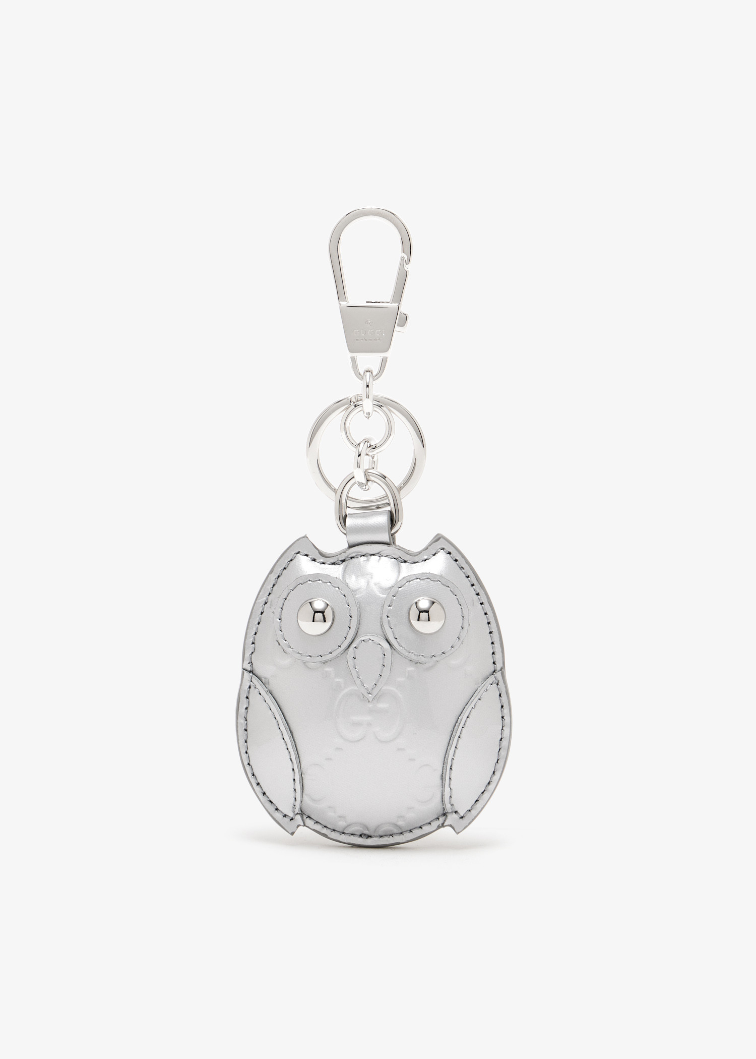 

Owl-shaped bag charm, Silver