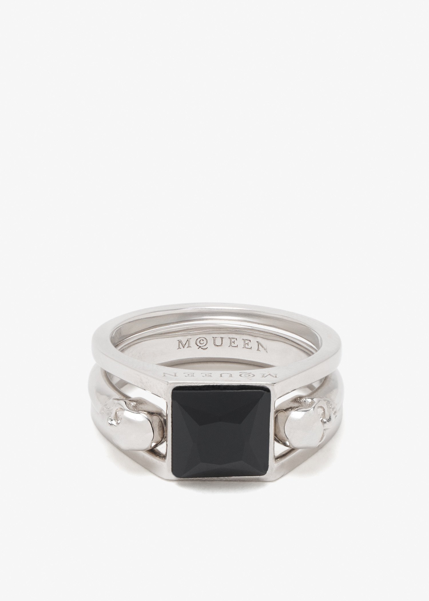 

Twin Skull ring, Silver