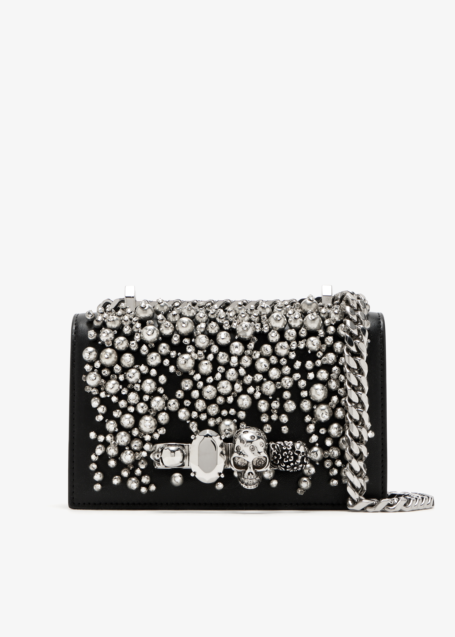 

Mini Jewelled satchel, Black