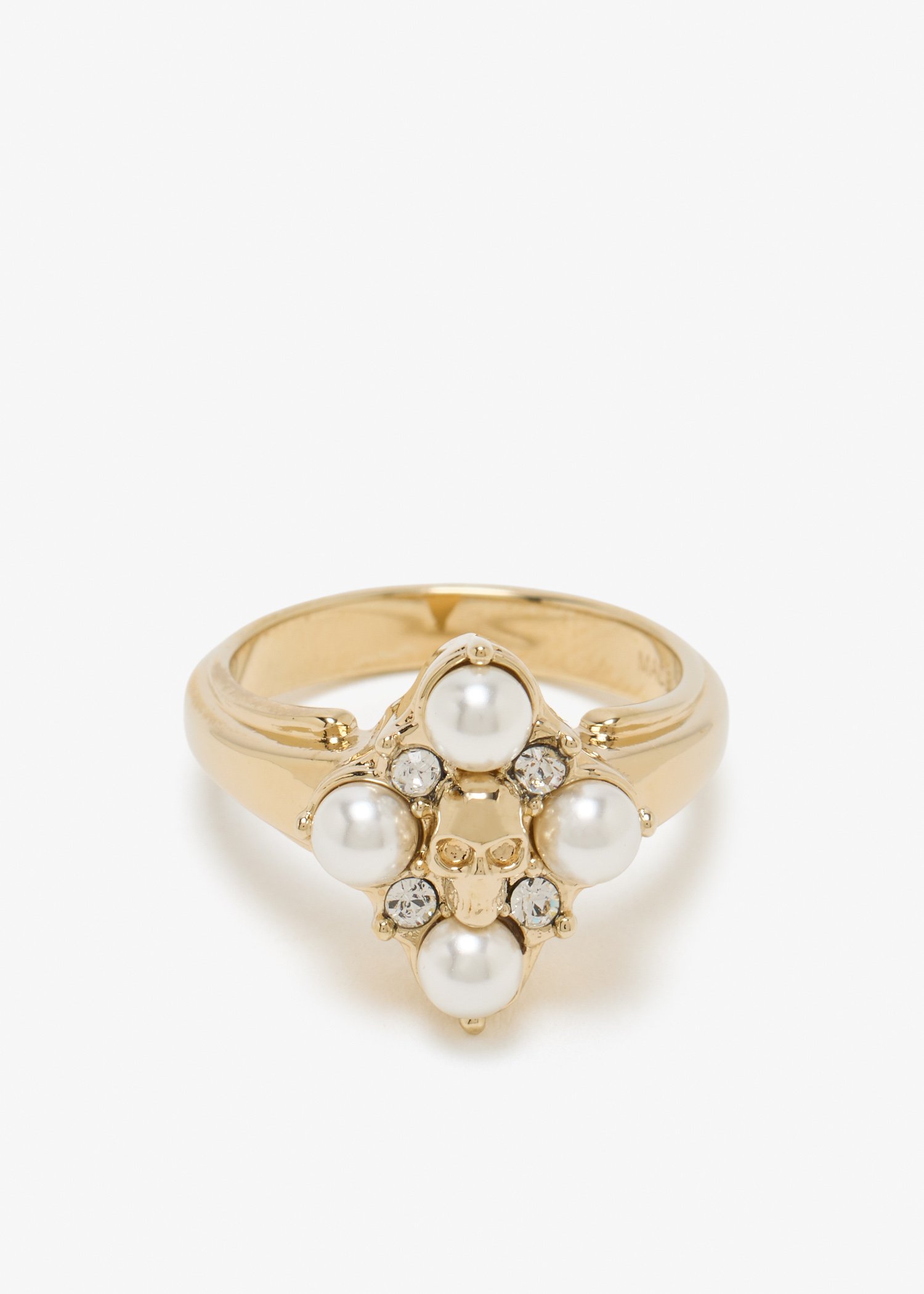

Skull & Crystal ring, Gold