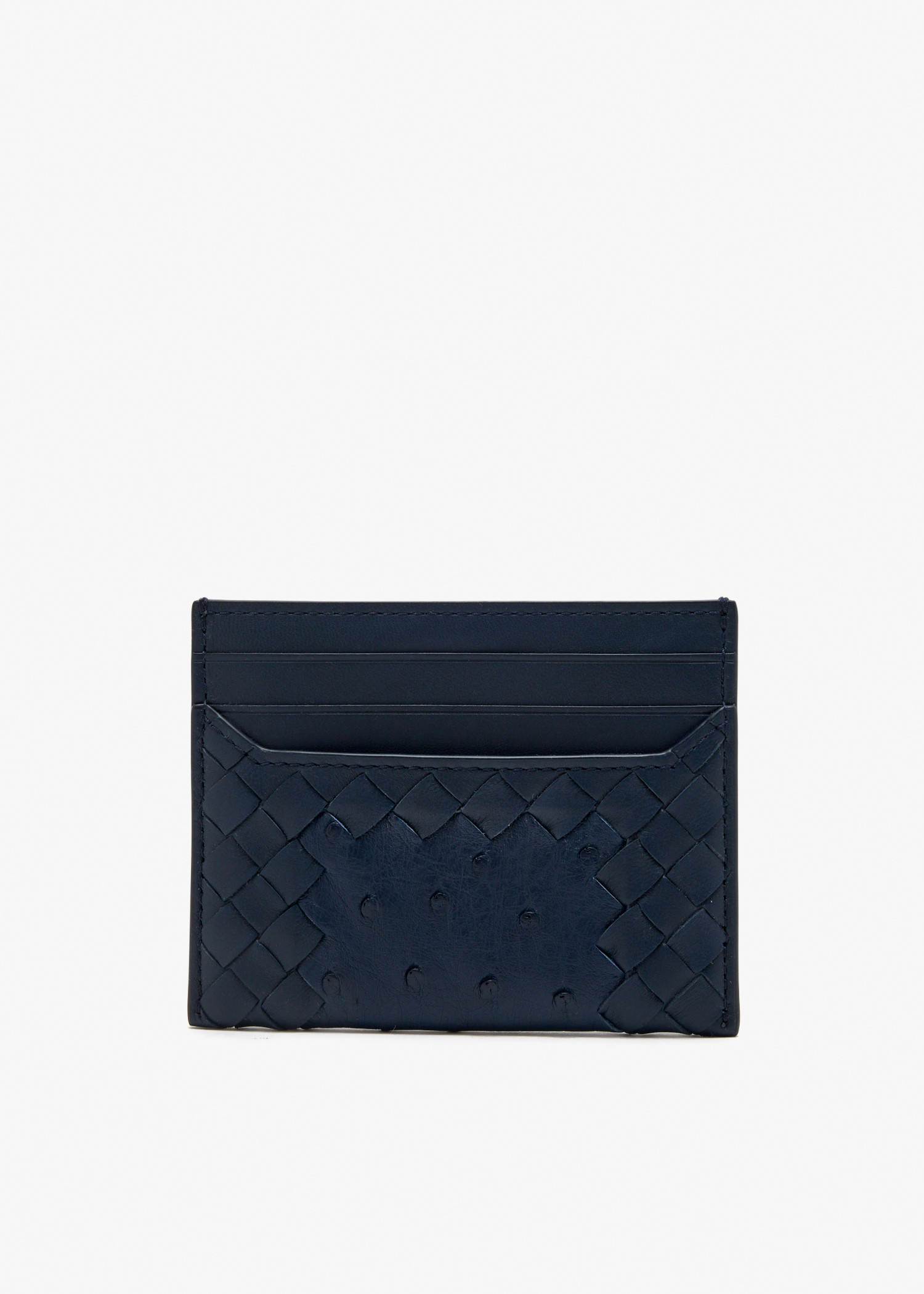 

Intrecciato Piccolo card case, Navy
