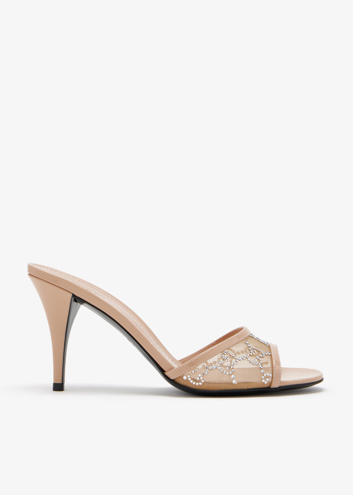 

GG crystal sandals, Beige
