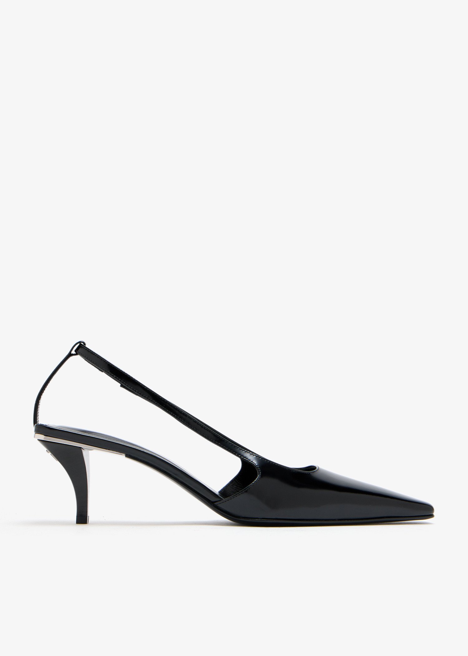 

Crystal logo slingback pumps, Black