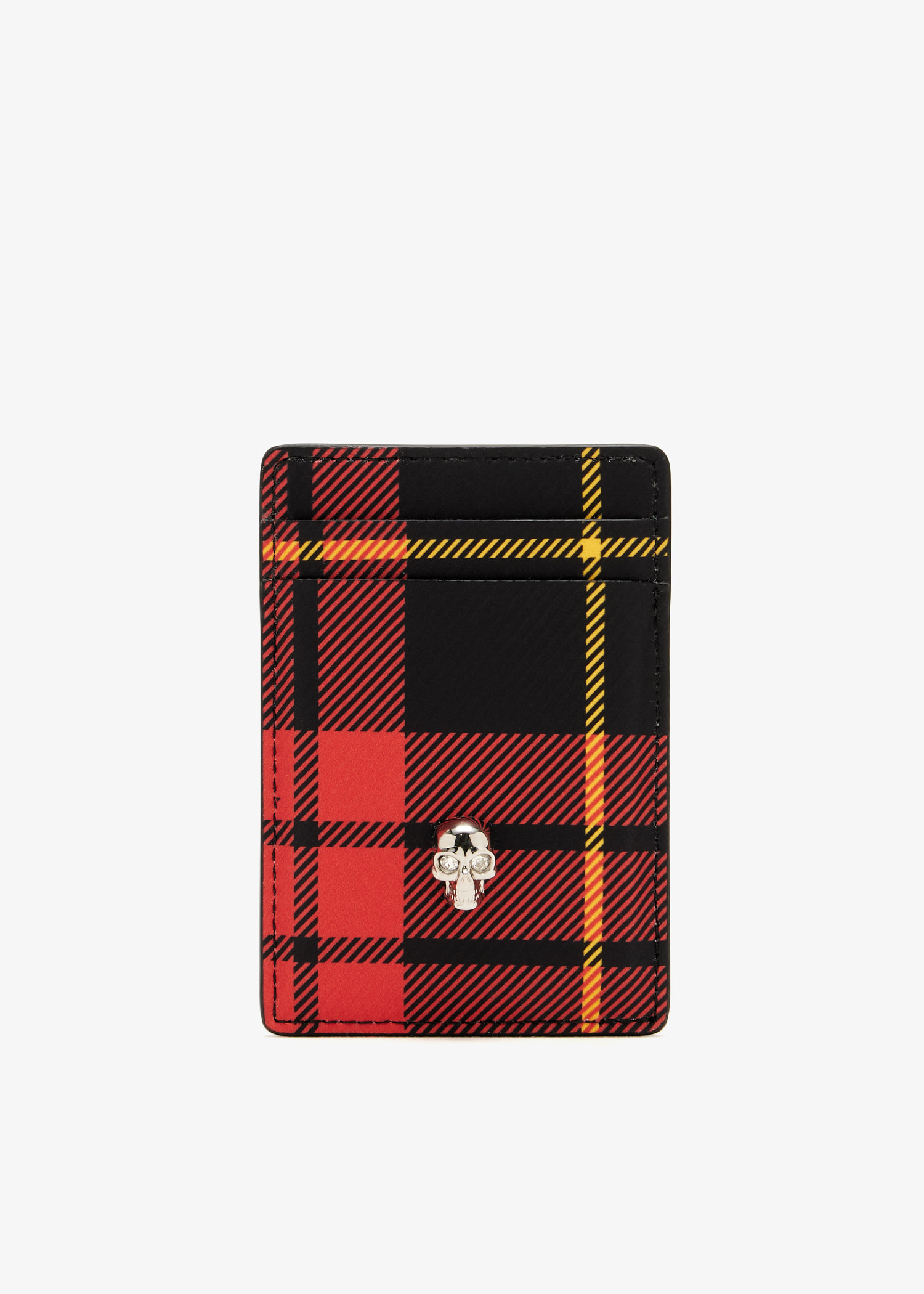 

Tartan magnet card holder, Red