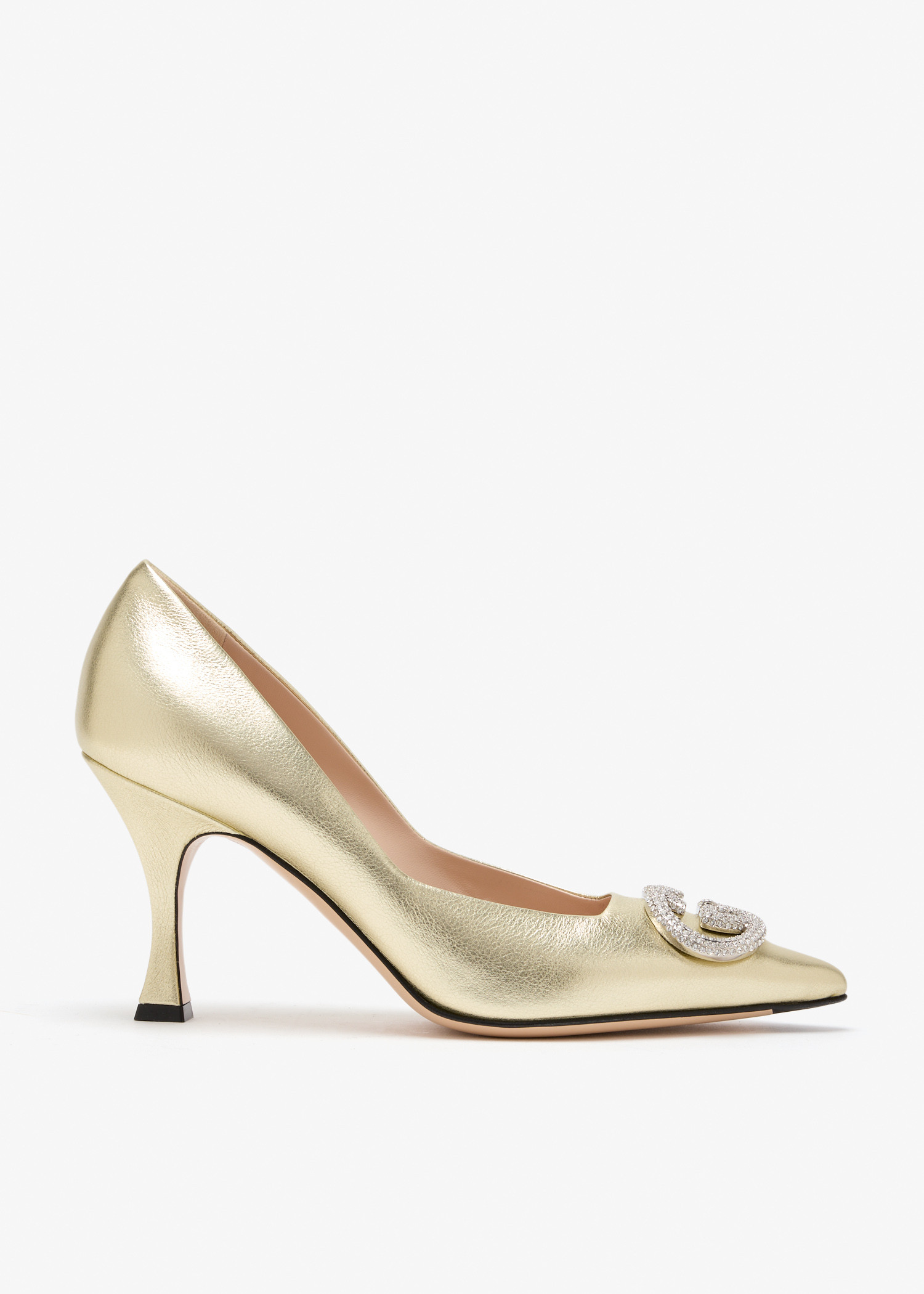 

Interlocking G crystal pumps, Gold