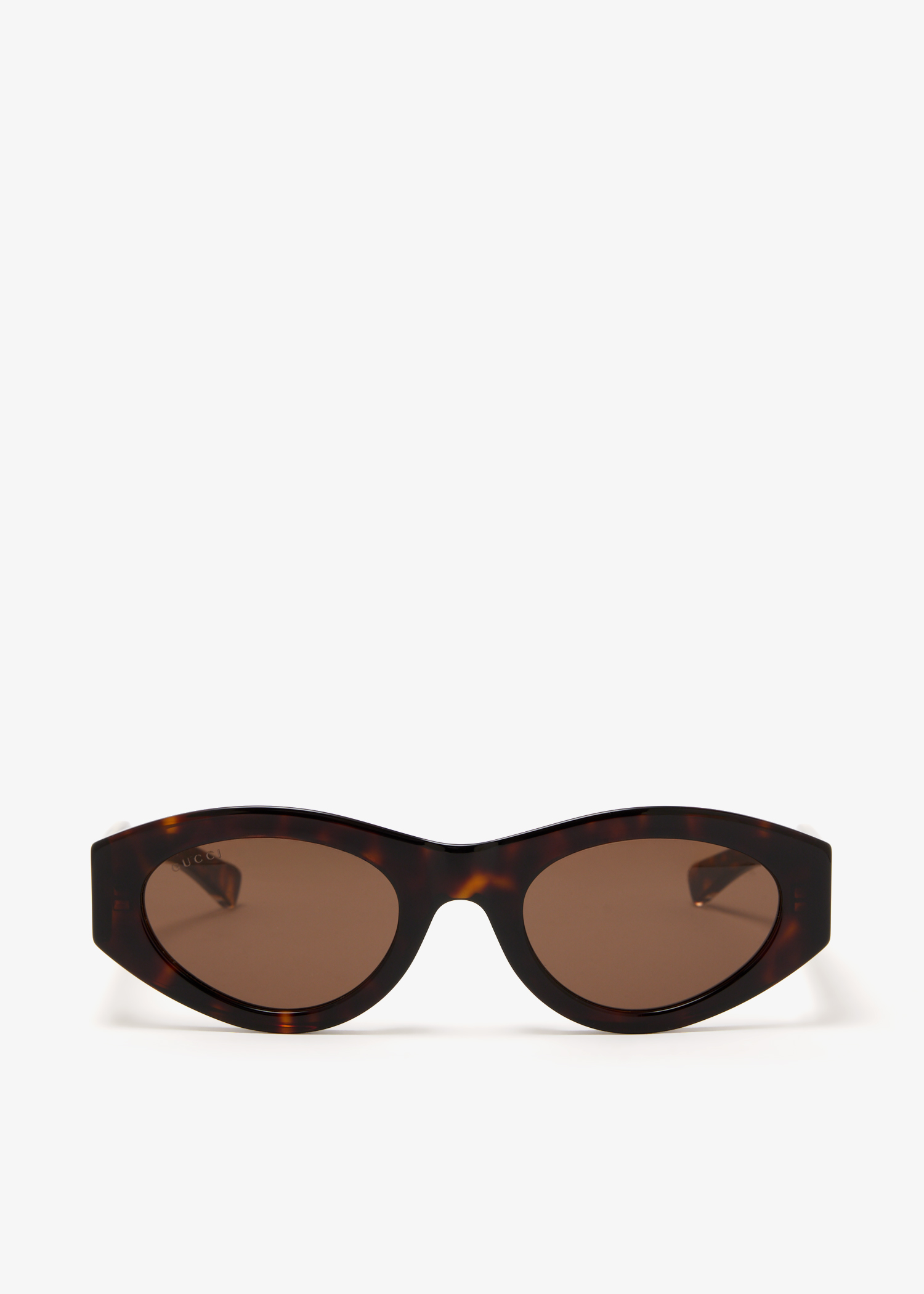 

Oval frame sunglasses, Brown