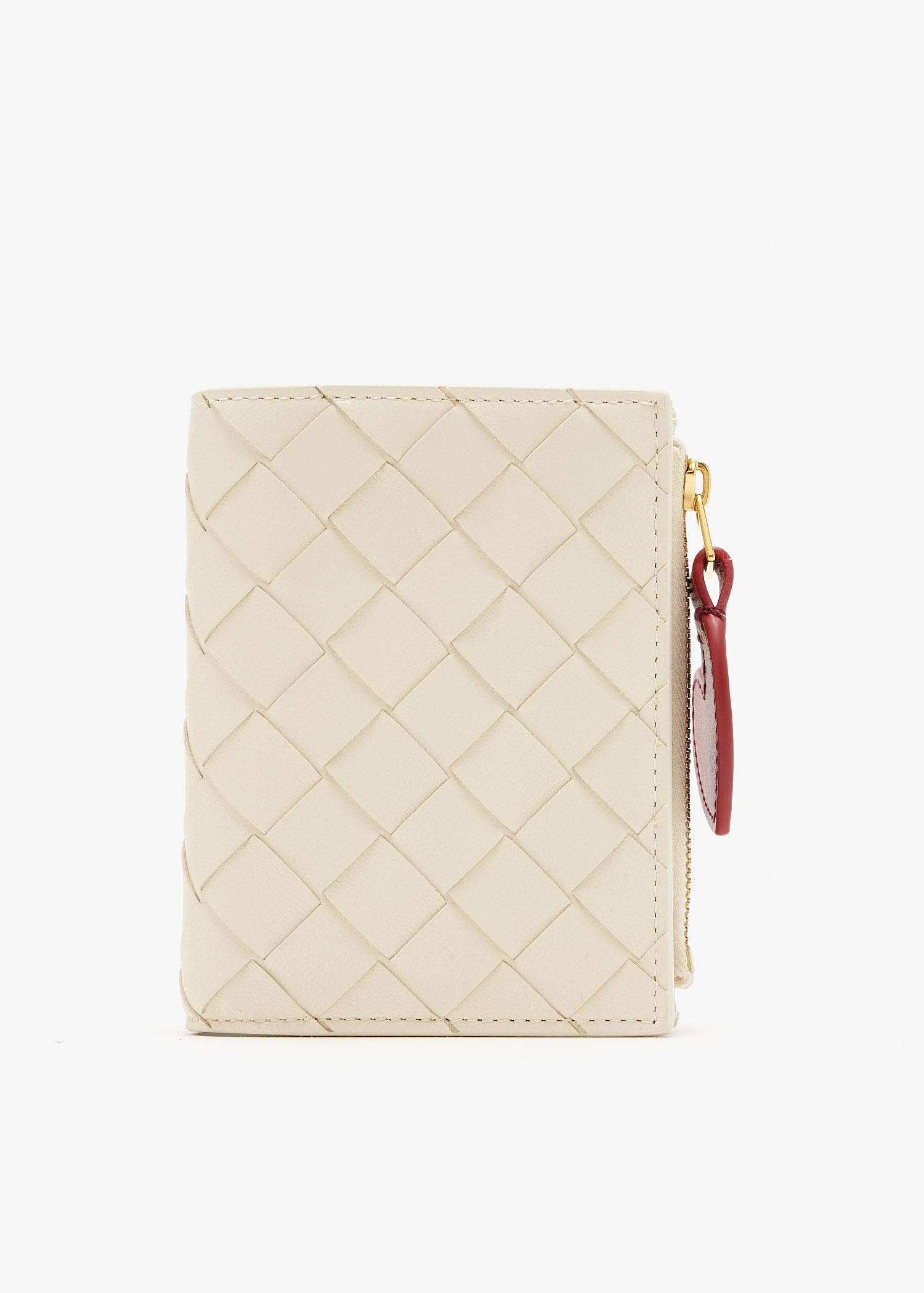 

Intrecciato small bi-fold wallet, Cream