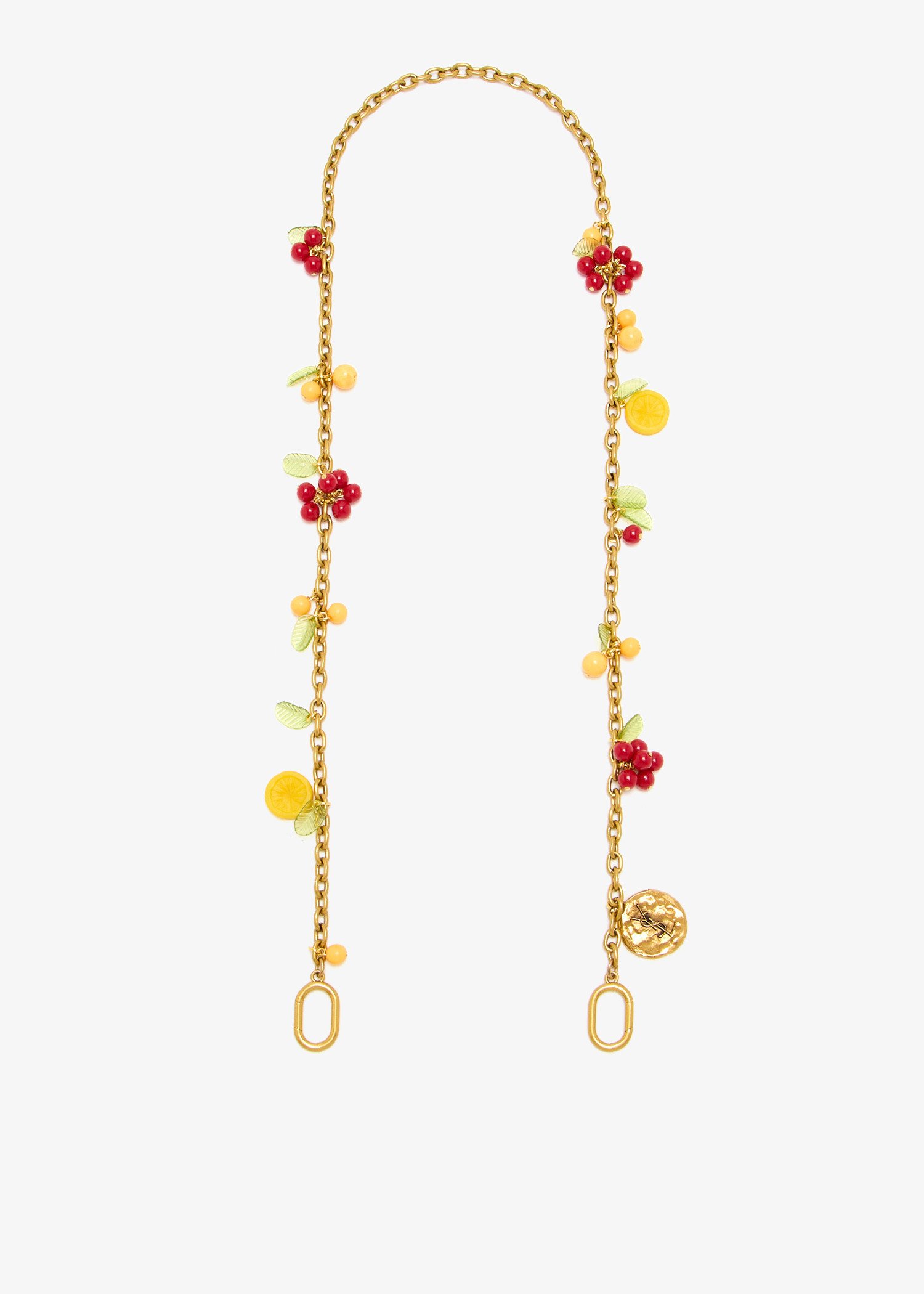 

Cherry chain bag charm, Gold