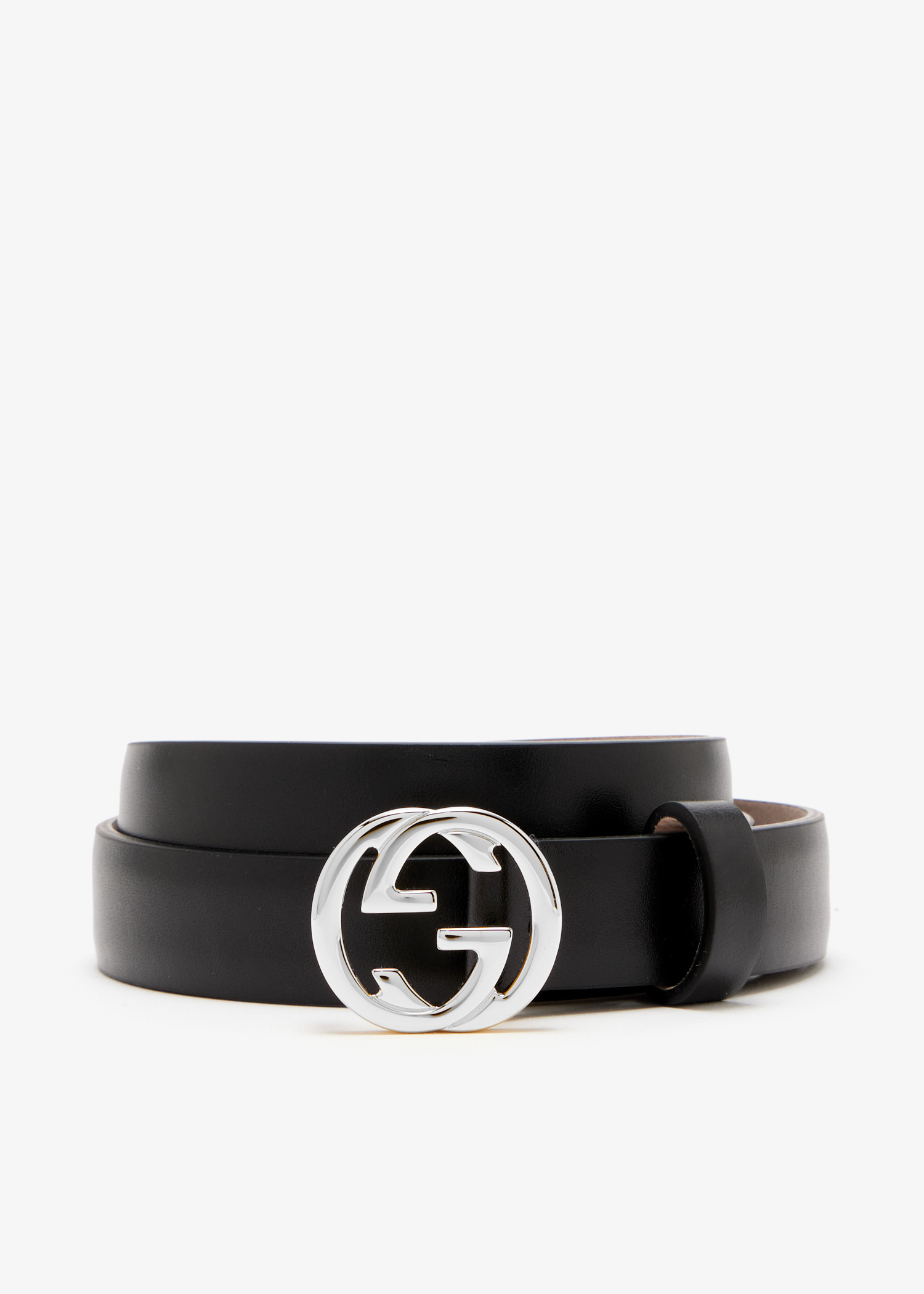 

Interlocking G thin belt, Black