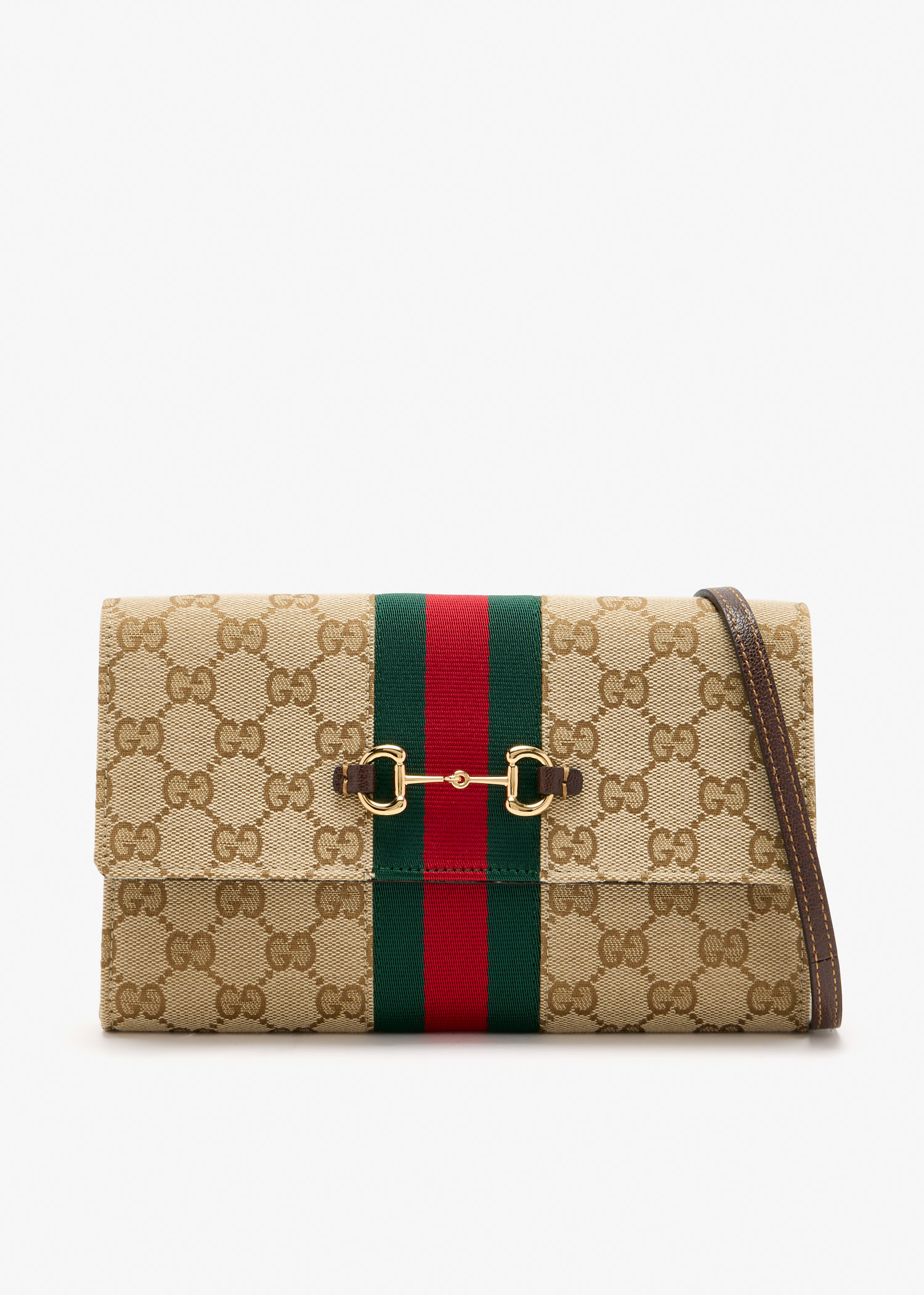 

Horsebit Web strap wallet, Printed