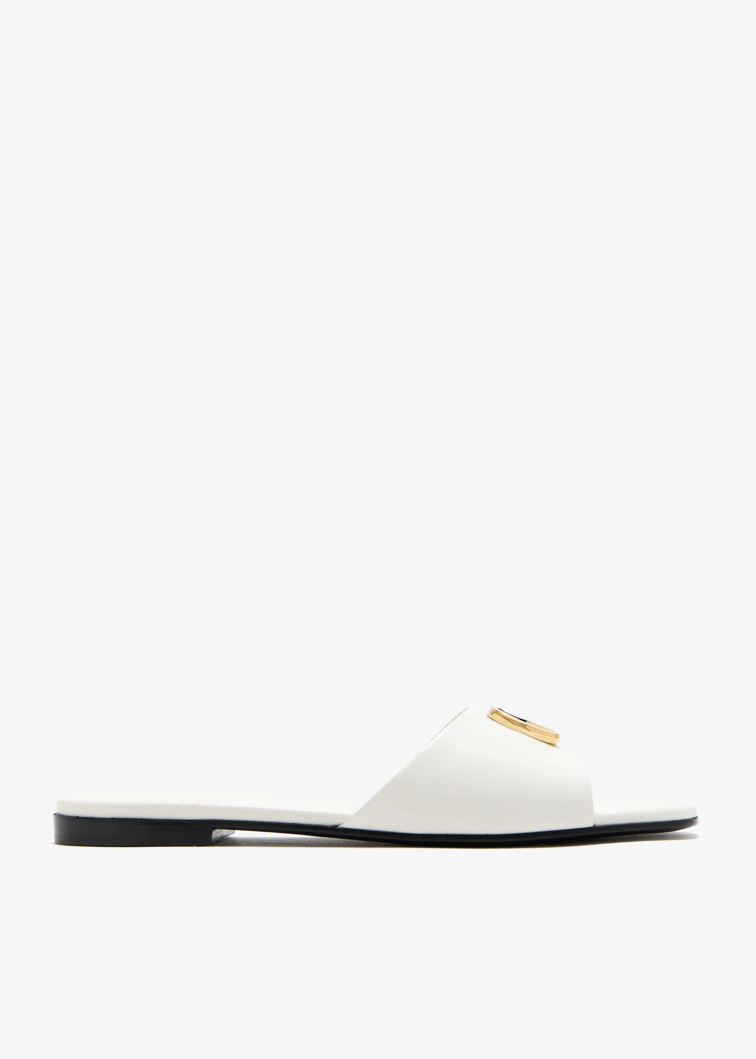 

Double G slide sandals, White