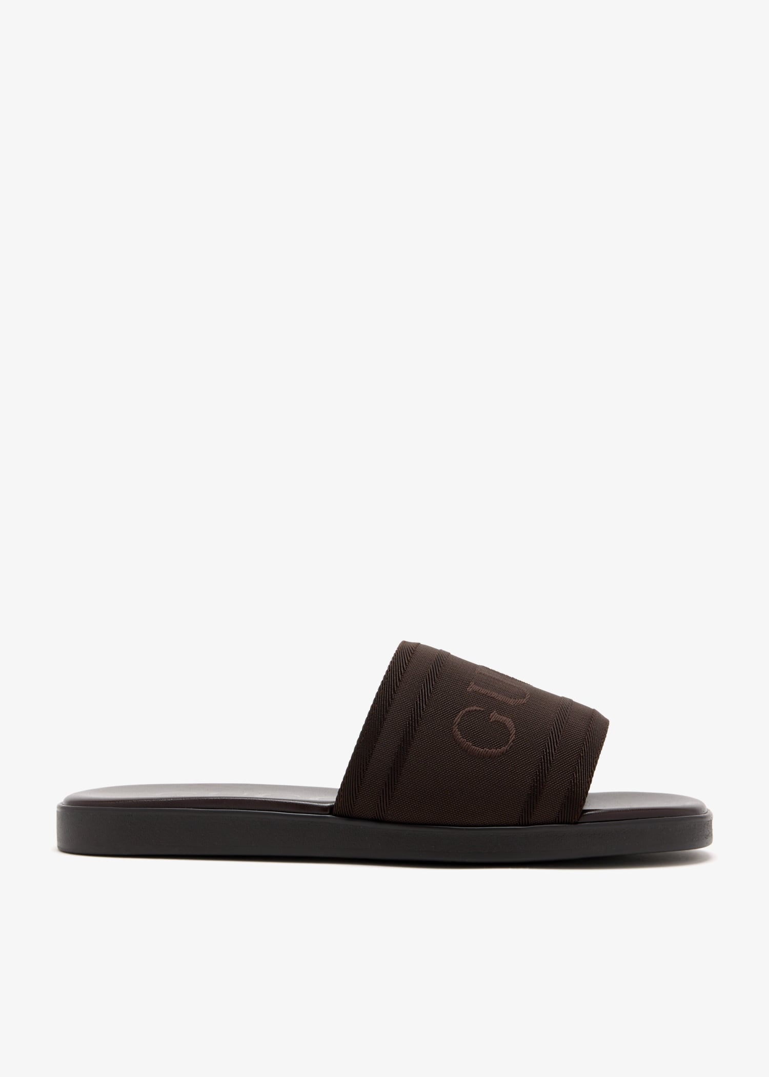 

Logo slide sandals, Brown