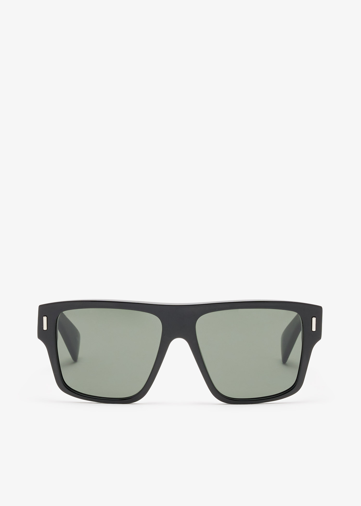 

T-Bar Rivet Square Sunglasses, Black