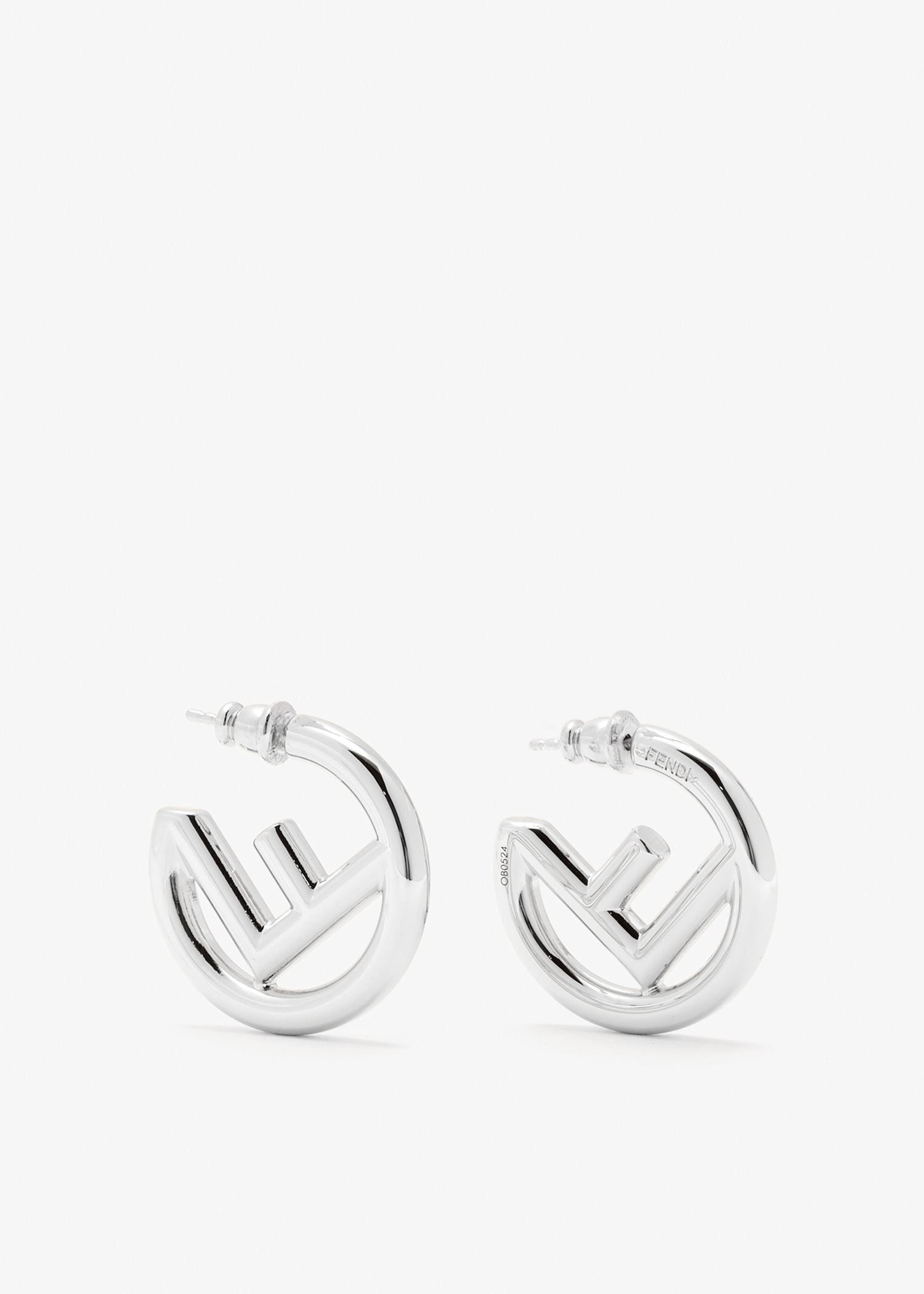 

F Is Fendi earrings, Silver