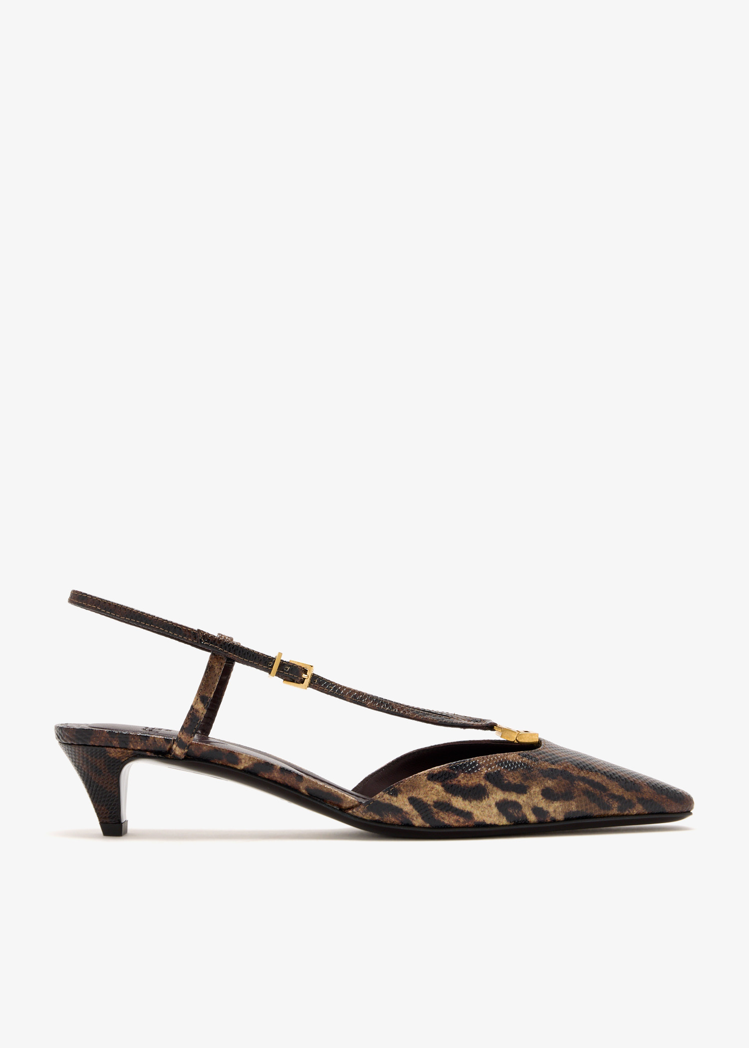

FFold slingback pumps, Animal printed